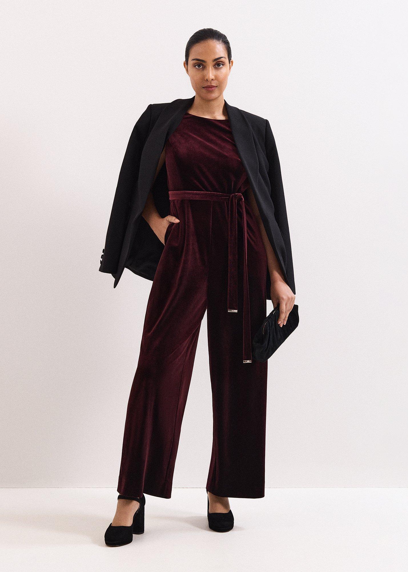 Petite Marta Velvet Jumpsuit