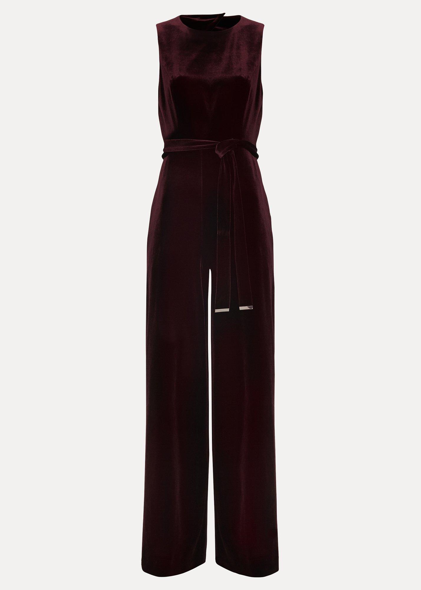 ${product-id}-Petite Marta Velvet Jumpsuit-Burgundy-${view-type}