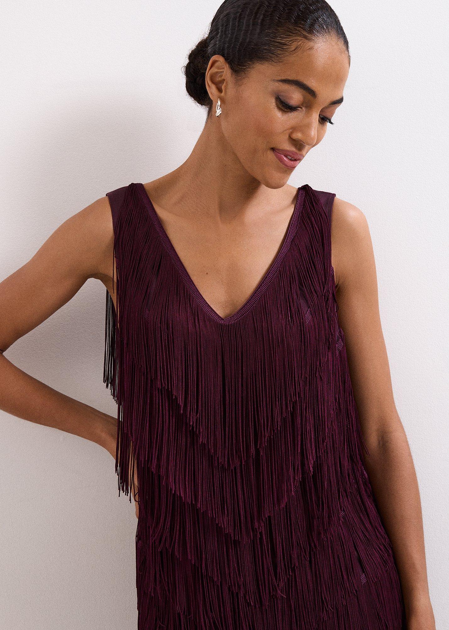 ${product-id}-Meryl Fringe Dress-Burgundy-${view-type}