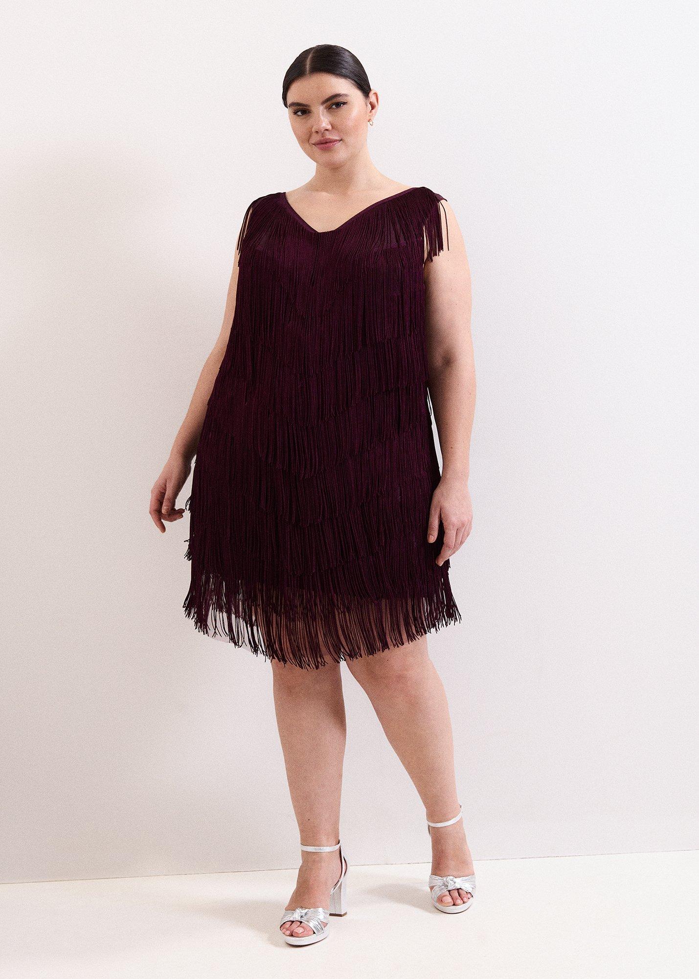 ${product-id}-Meryl Fringe Dress-Burgundy-${view-type}