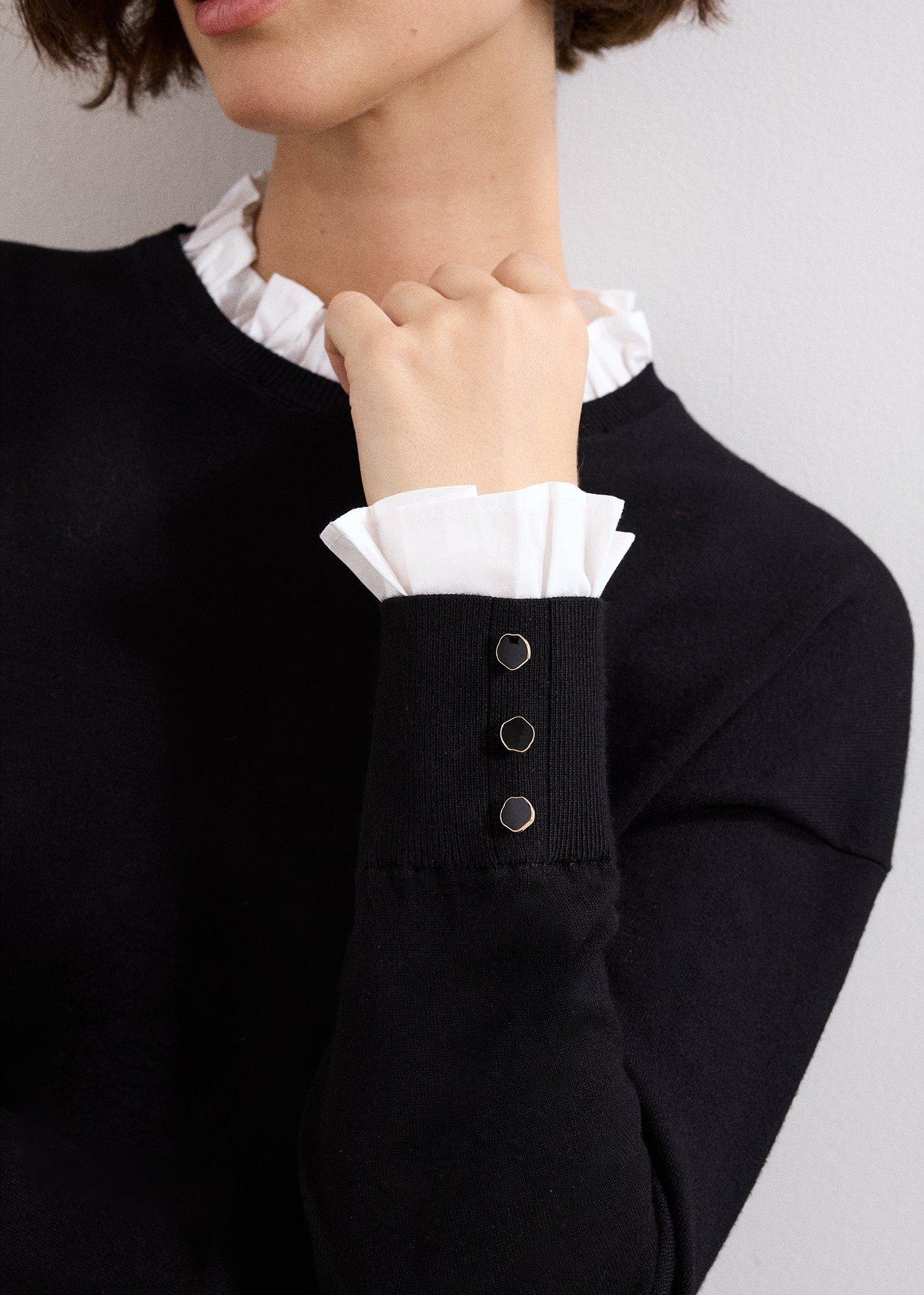 ${product-id}-Jenna Collar Top-Black/Ivory-${view-type}