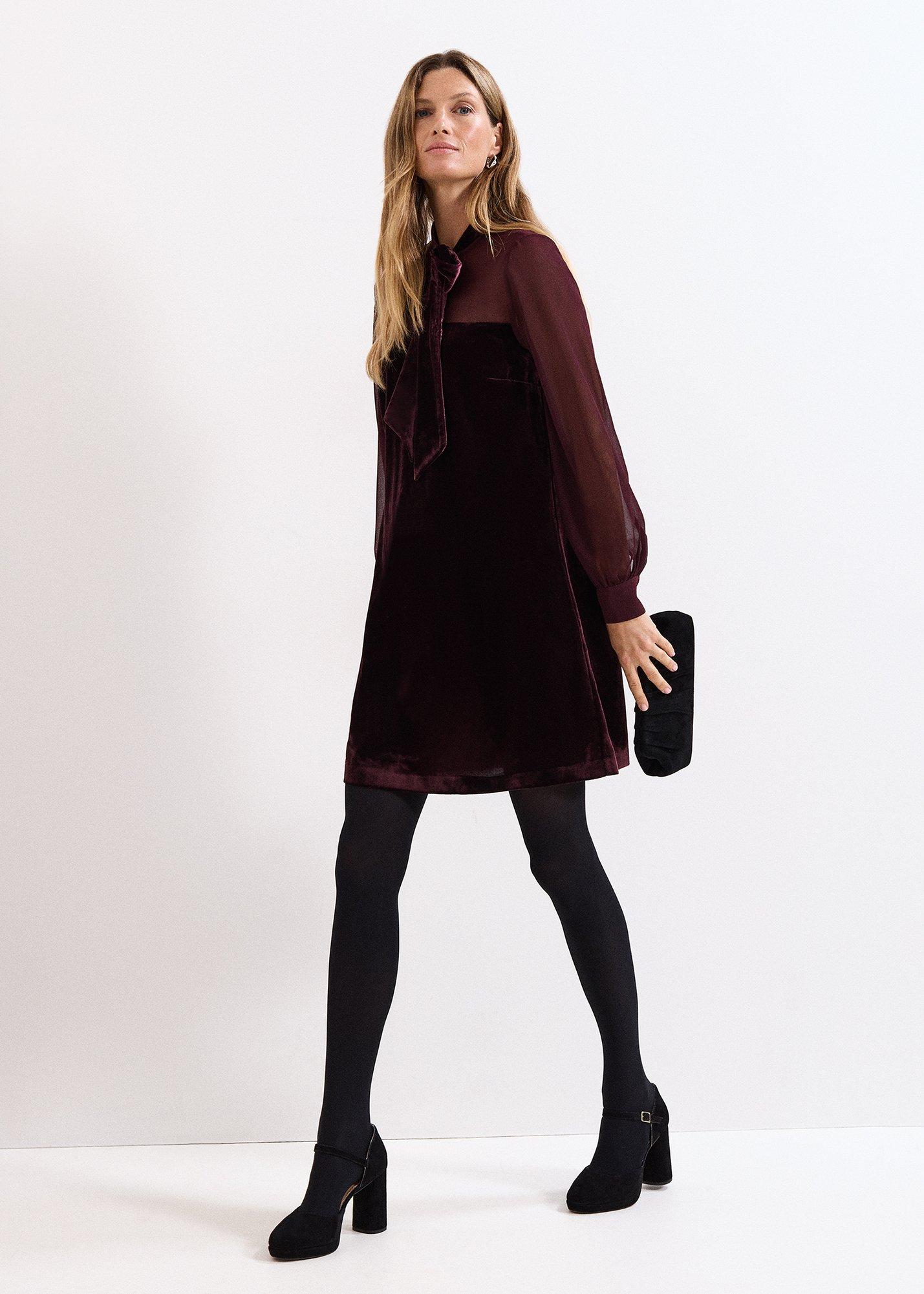 ${product-id}-Vinnie Velvet Dress-Burgundy-${view-type}