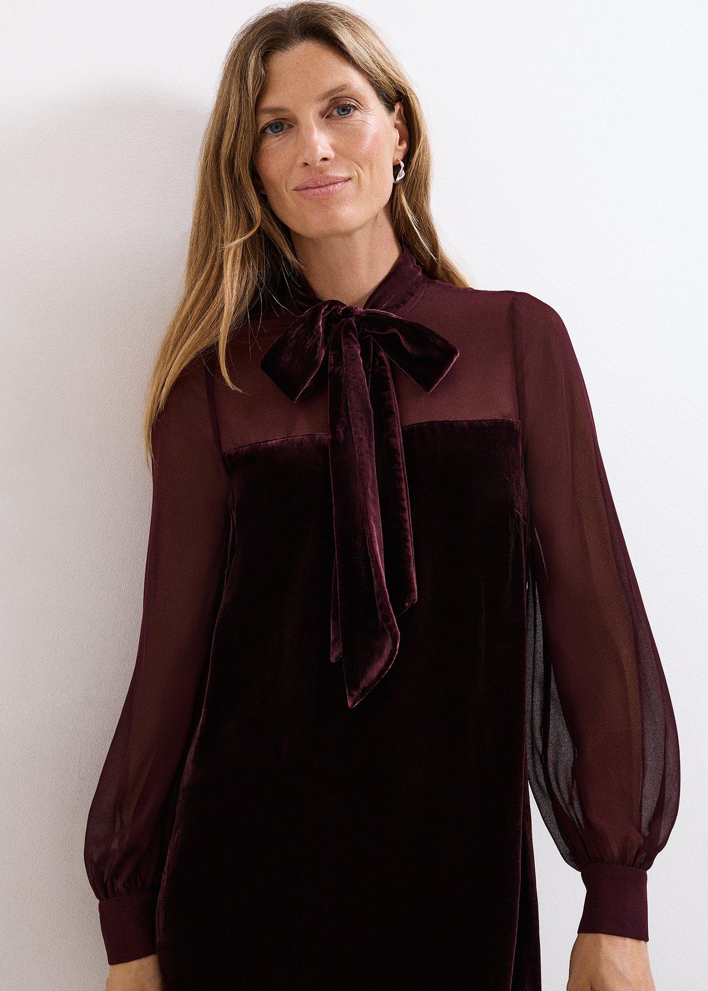 ${product-id}-Vinnie Velvet Dress-Burgundy-${view-type}