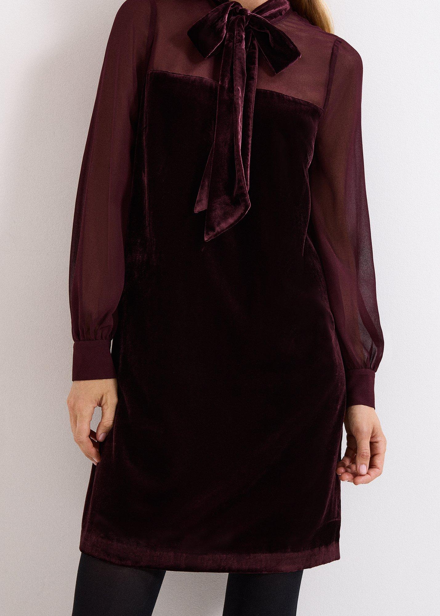 ${product-id}-Vinnie Velvet Dress-Burgundy-${view-type}