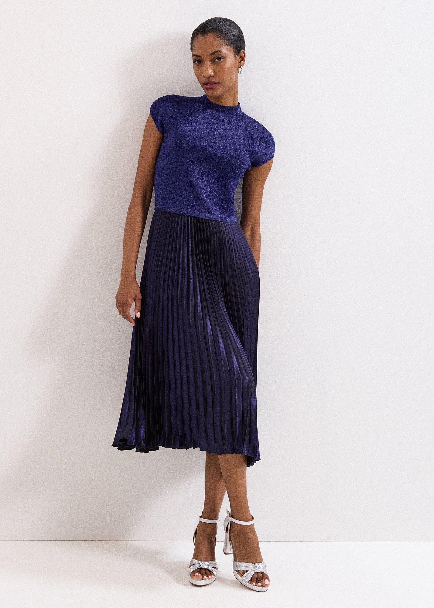 Petite Jayla Shimmer Midi Dress