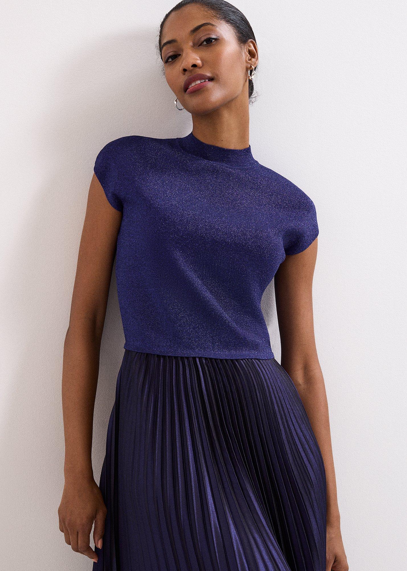 ${product-id}-Petite Jayla Shimmer Dress-Cobalt-${view-type}