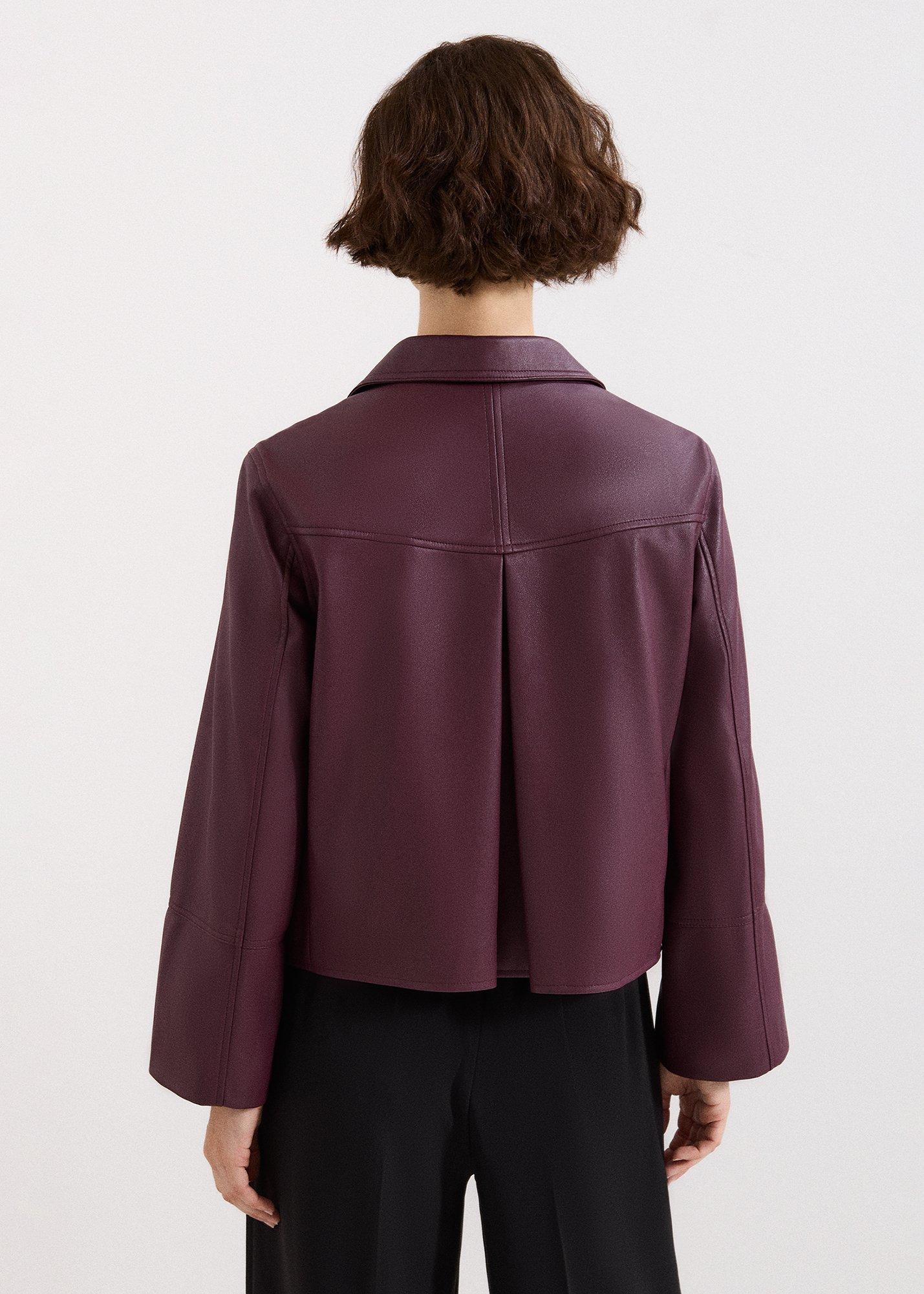 Malina Burgundy PU Jacket