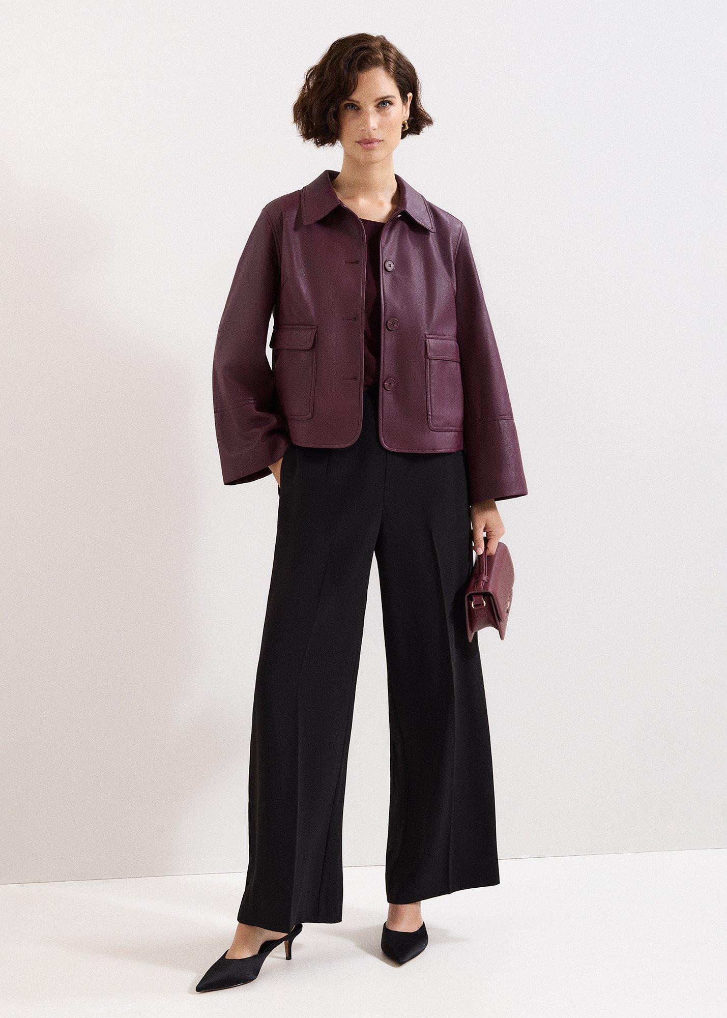 ${product-id}-Malina PU Jacket-Burgundy-${view-type}