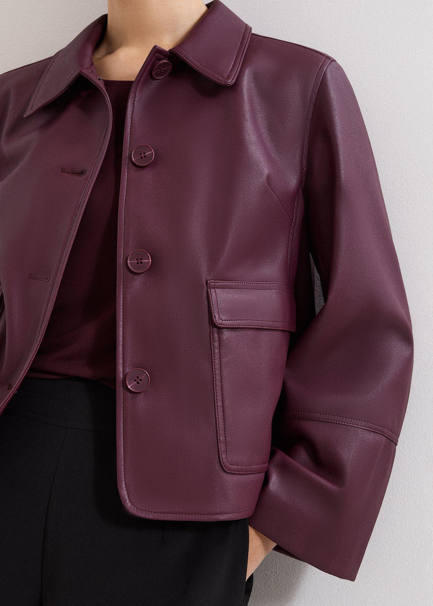 ${product-id}-Malina PU Jacket-Burgundy-${view-type}
