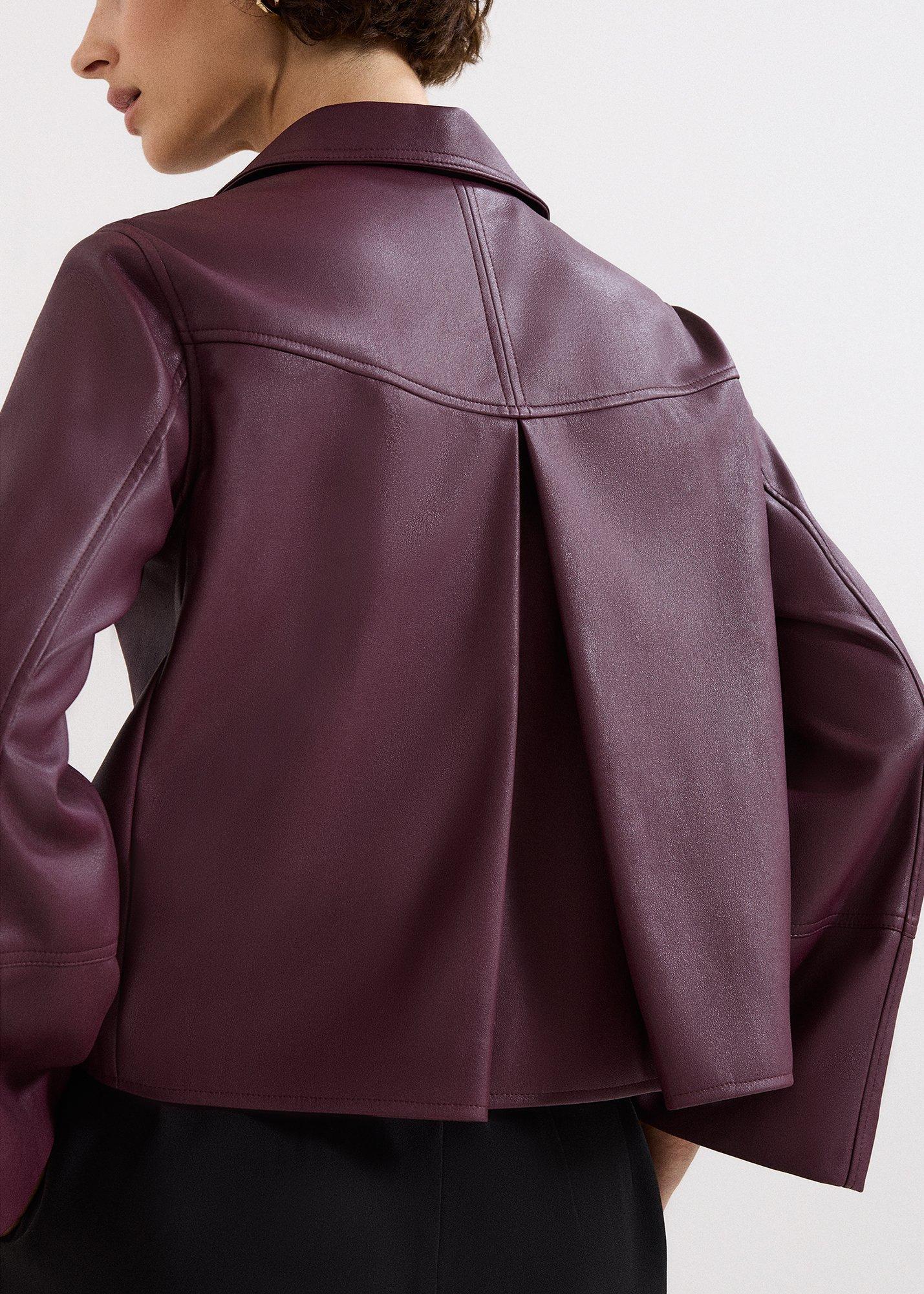 ${product-id}-Malina PU Jacket-Burgundy-${view-type}