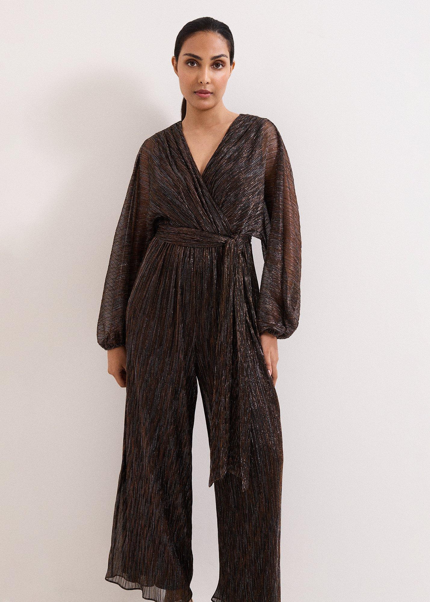 ${product-id}-Petite Rachel Plisse Metallic Jumpsuit-Gold-${view-type}