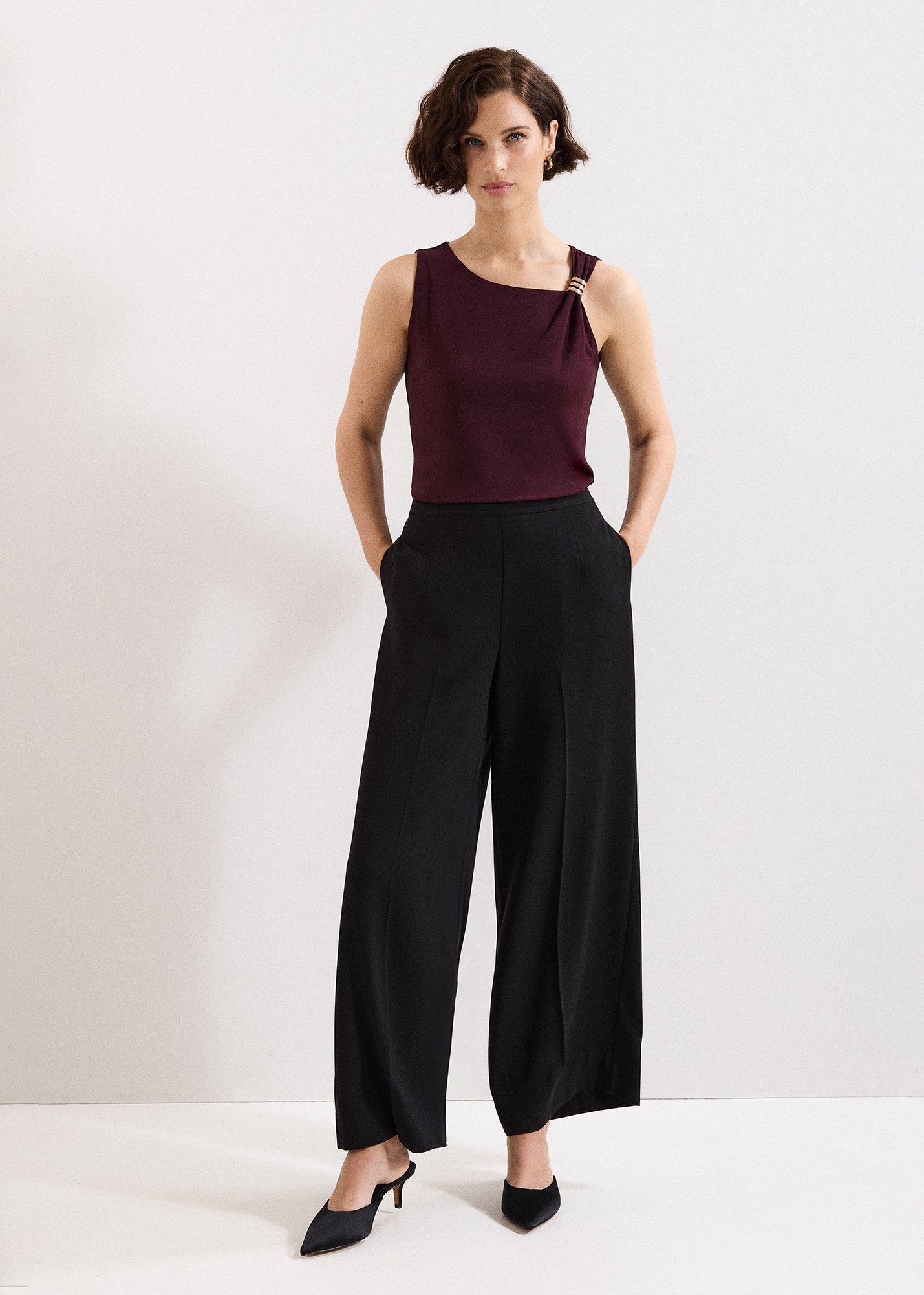 ${product-id}-Samie Metal Detail Sleeveless Top-Burgundy-${view-type}