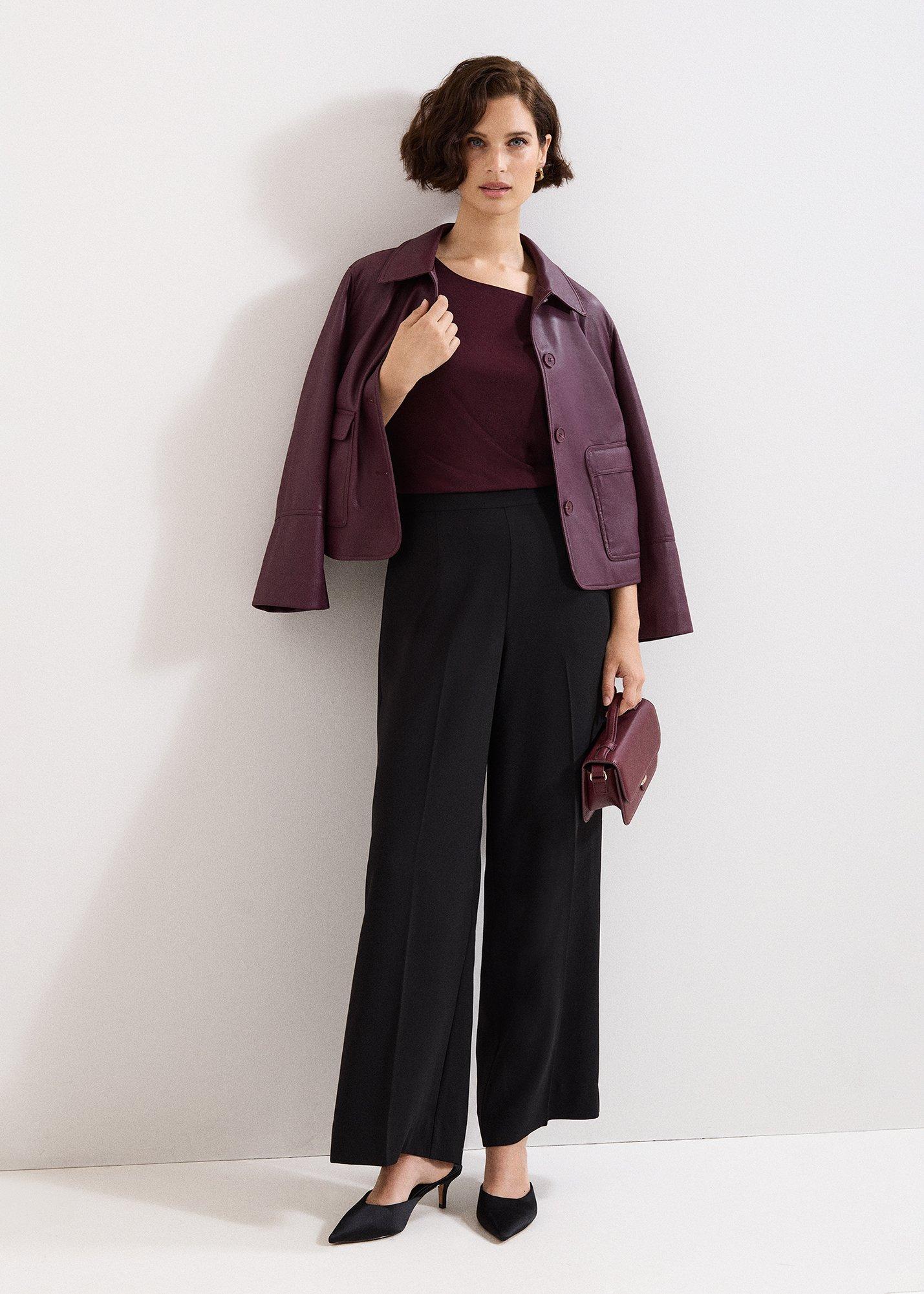 ${product-id}-Samie Metal Detail Sleeveless Top-Burgundy-${view-type}
