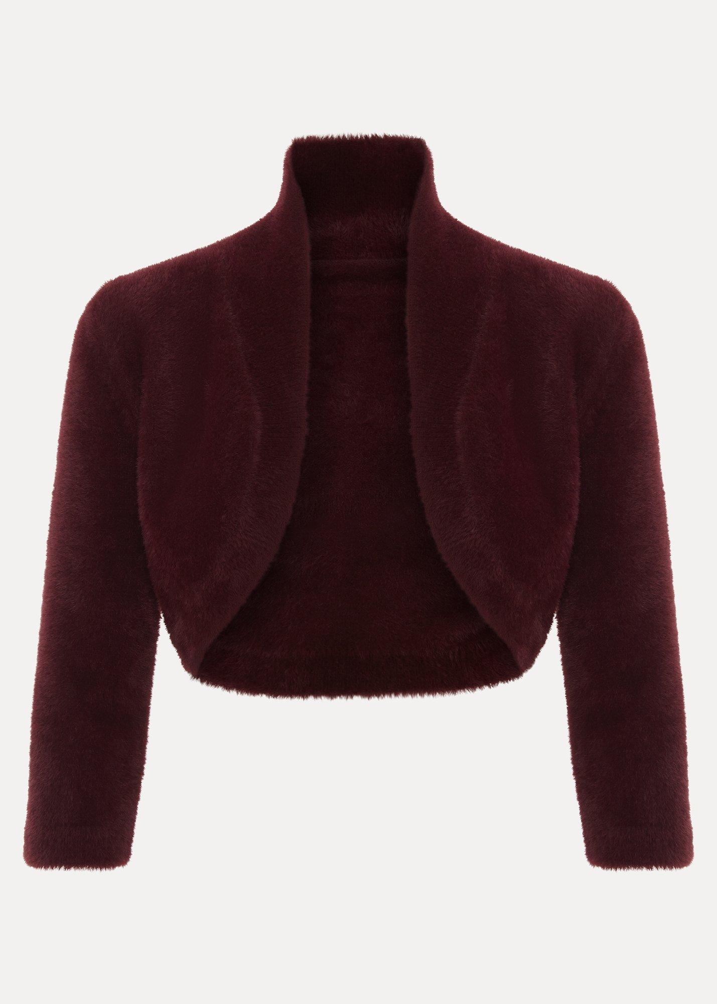 ${product-id}-Fay Fluffy Bolero-Burgundy-${view-type}