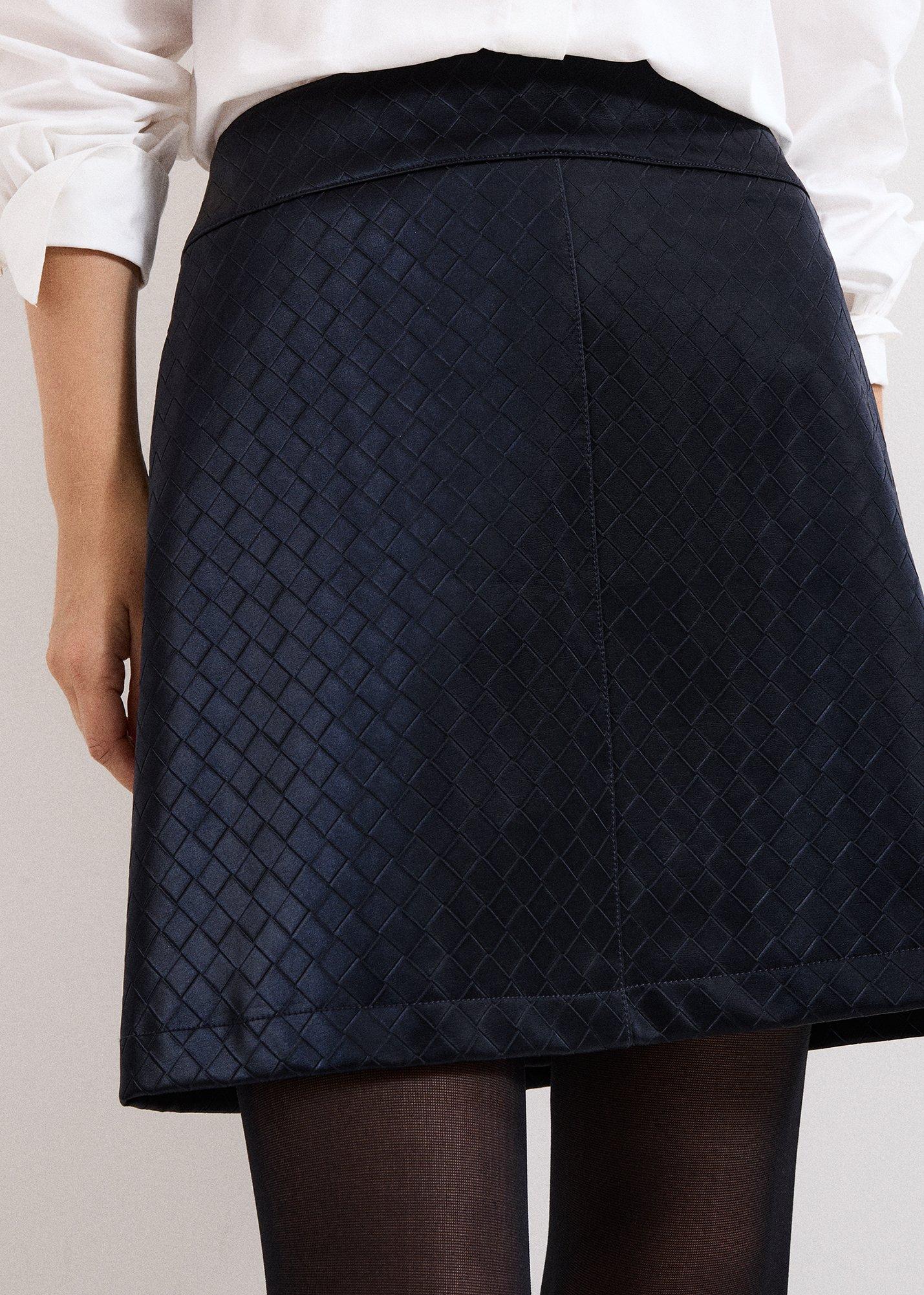 ${product-id}-Iona PU Mini Skirt-Navy-${view-type}