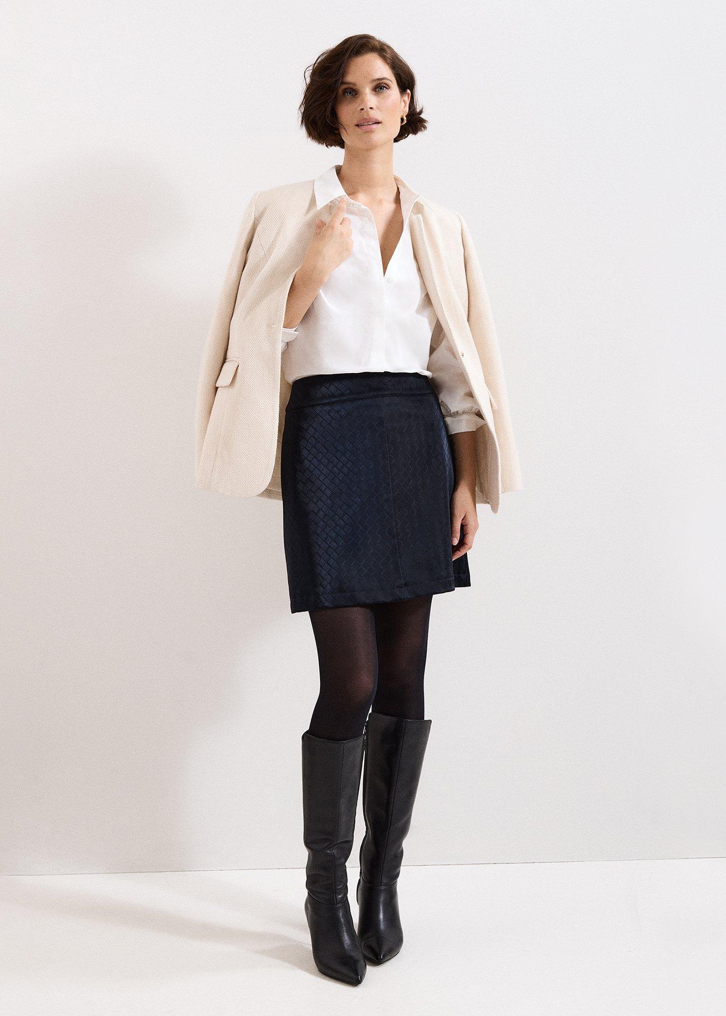 ${product-id}-Iona PU Mini Skirt-Navy-${view-type}