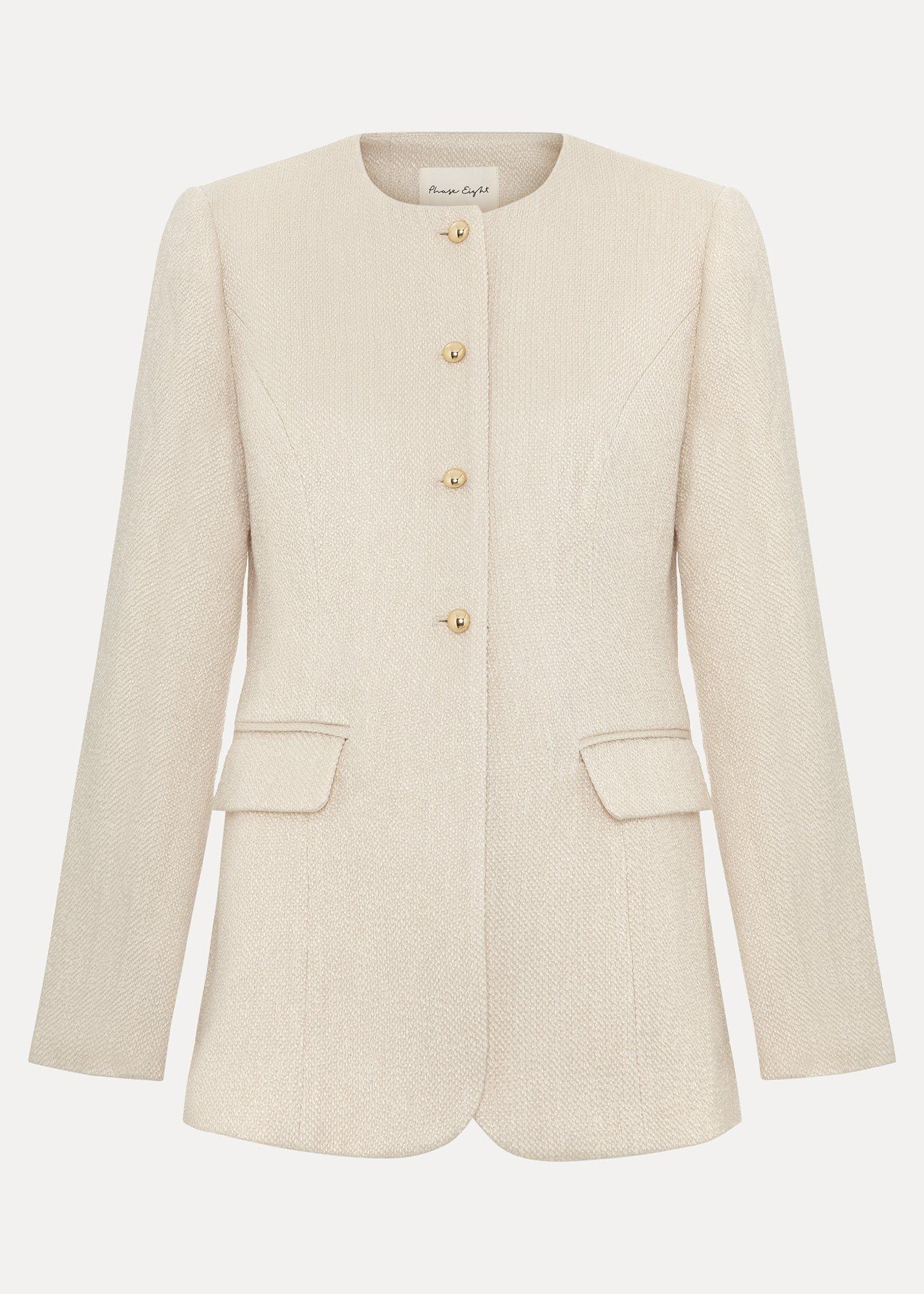 ${product-id}-Graziella Boucle Longline Jacket-Cream-${view-type}