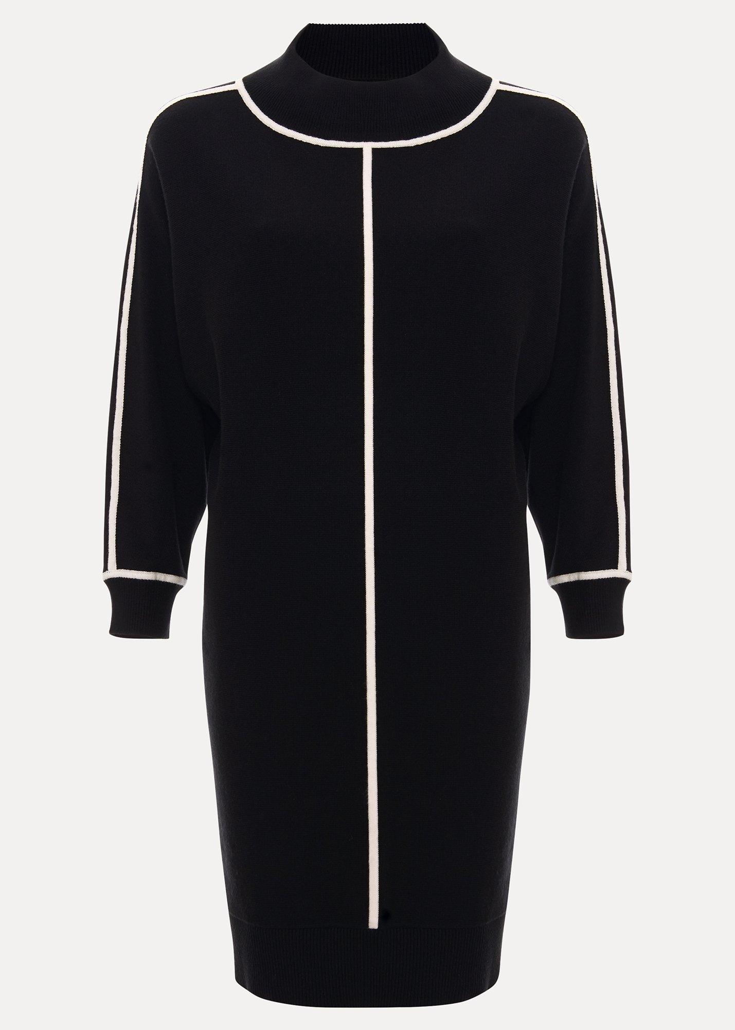${product-id}-Hallie Tipped Jumper Dress-Black/Ivory-${view-type}
