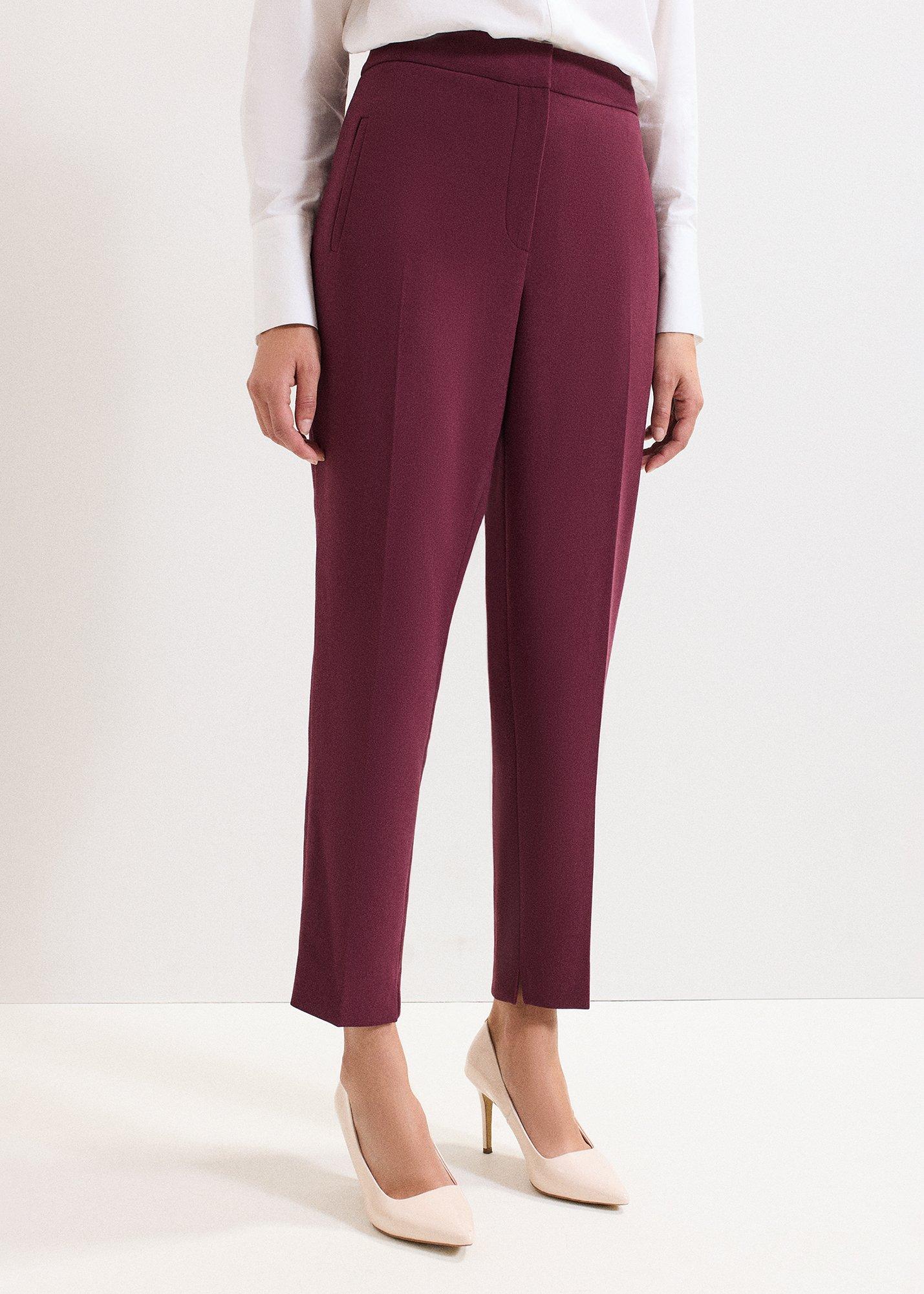 fara-burgundy-taper-tailored-trouser