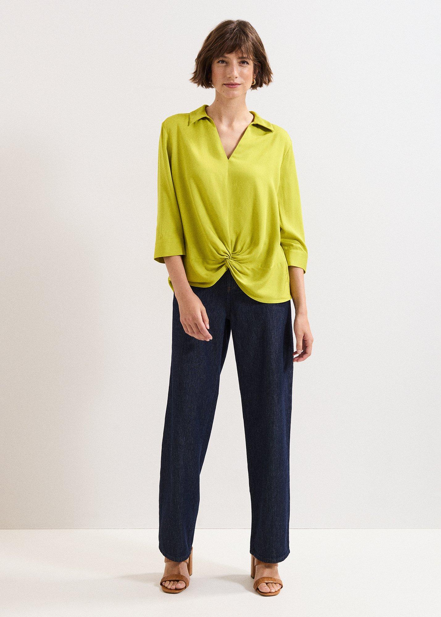 ${product-id}-Clary Twist Front Shirt-Green-${view-type}