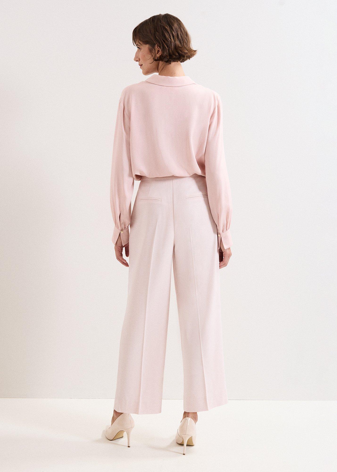 Sandie Pink Wool Trousers