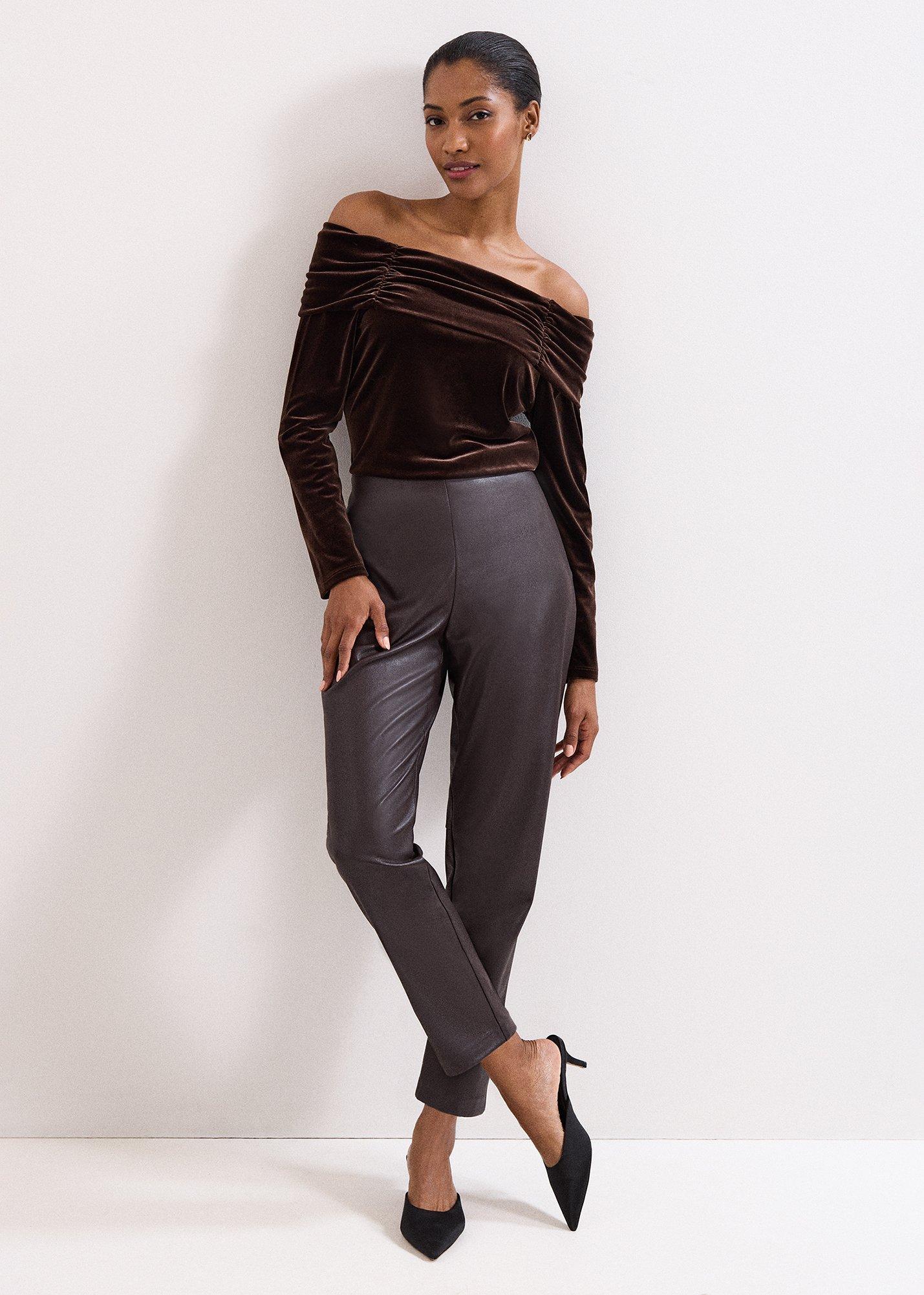 Mya PU Crop Trouser