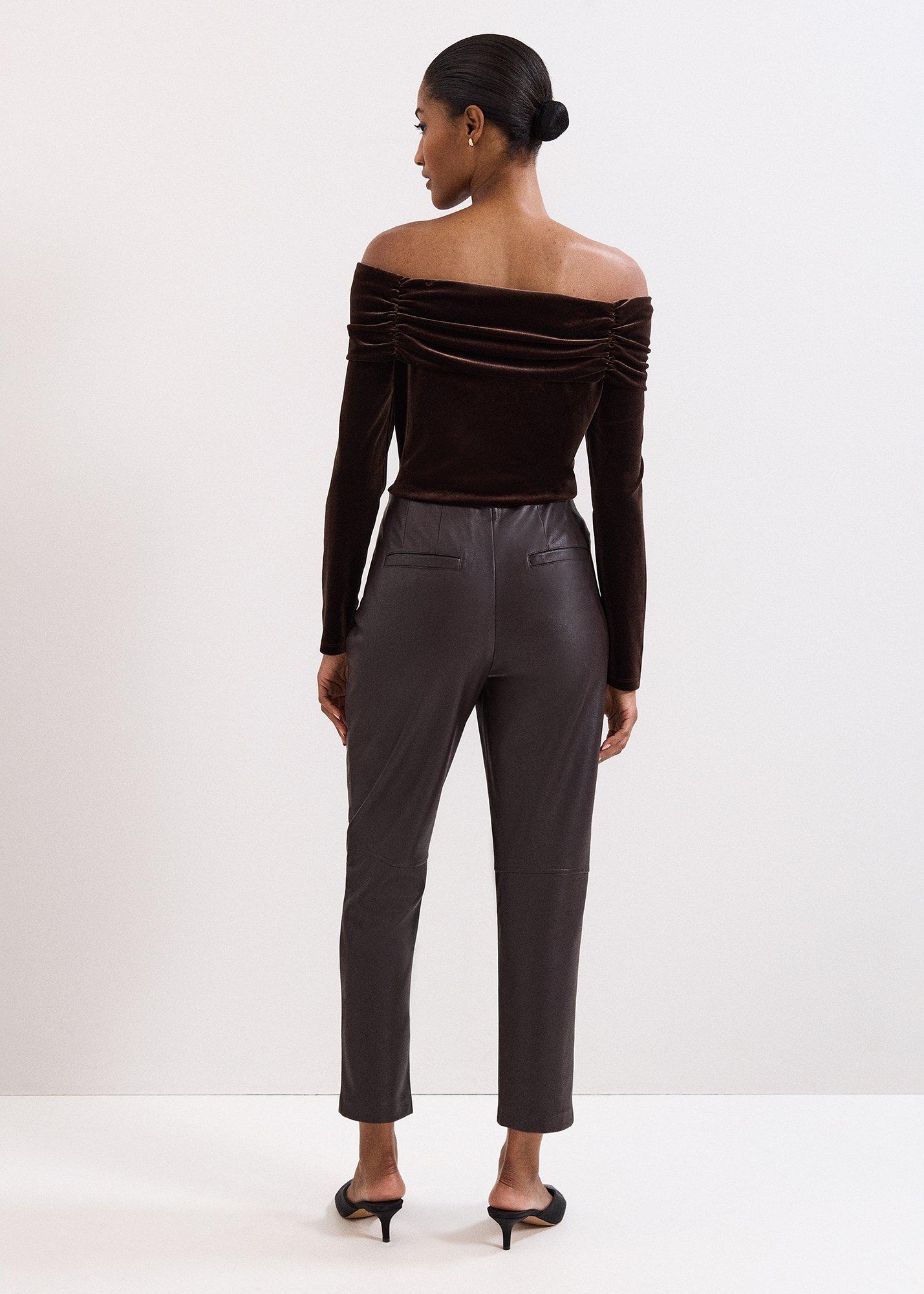 Mya PU Crop Trouser