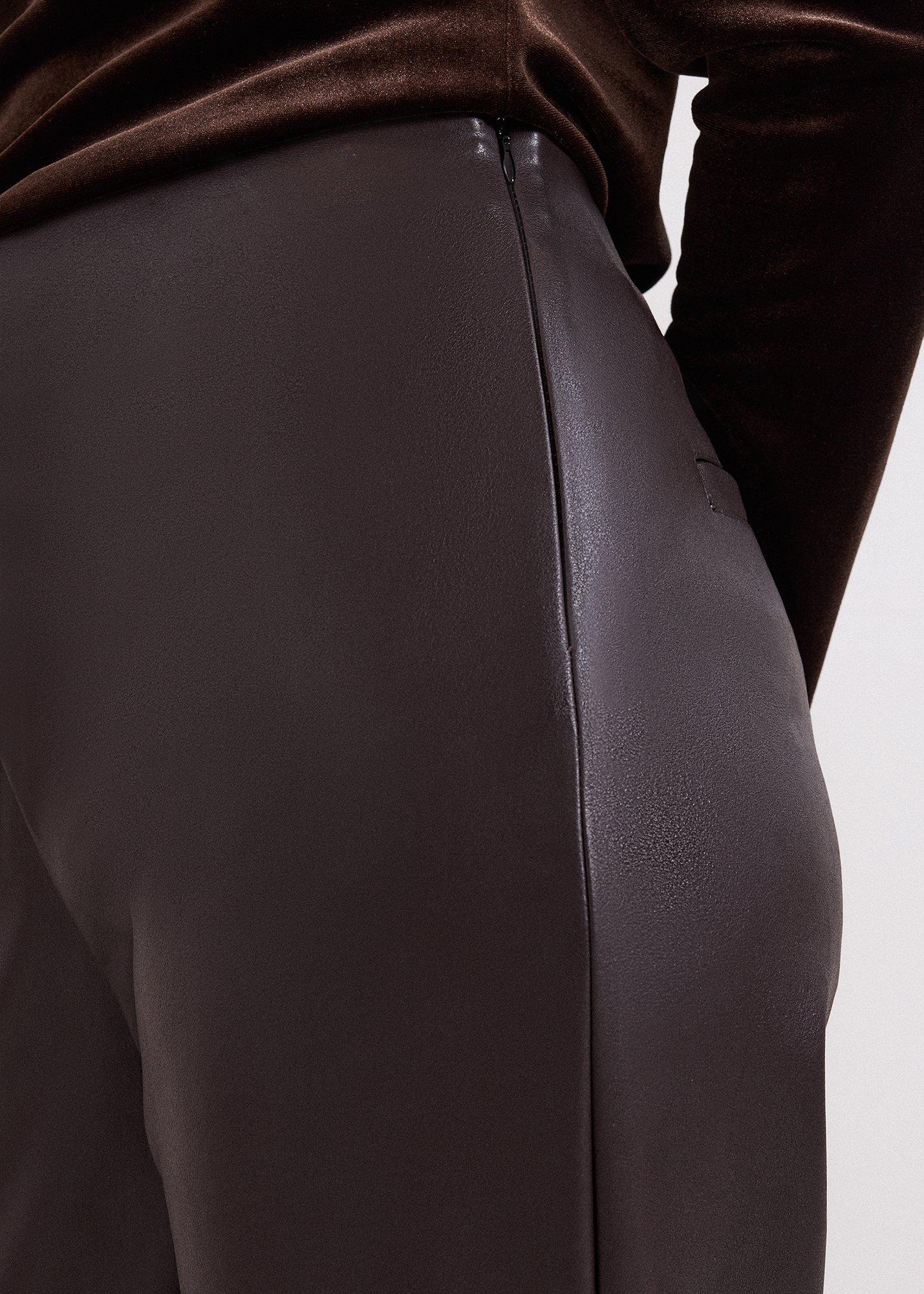 ${product-id}-Mya Brown PU Crop Trouser-Brown-${view-type}