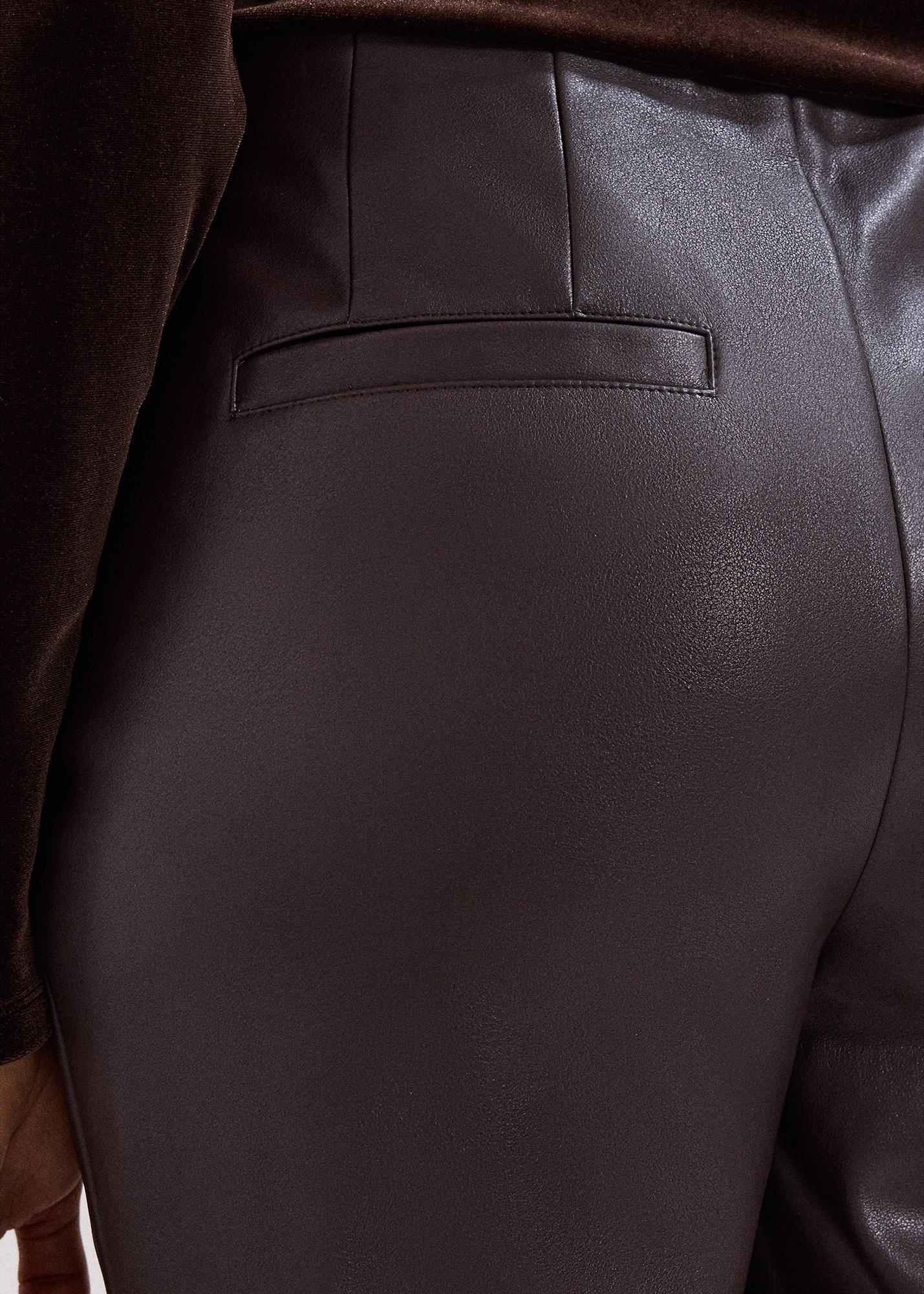 ${product-id}-Mya Brown PU Crop Trouser-Brown-${view-type}