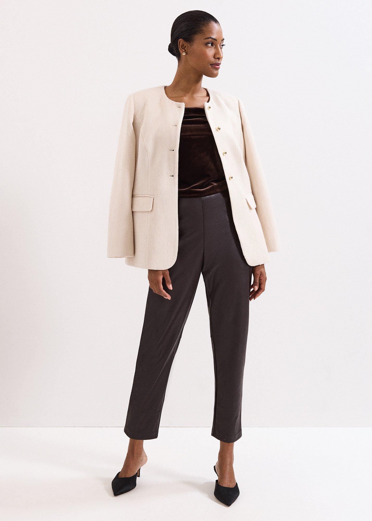${product-id}-Mya Brown PU Crop Trouser-Brown-${view-type}