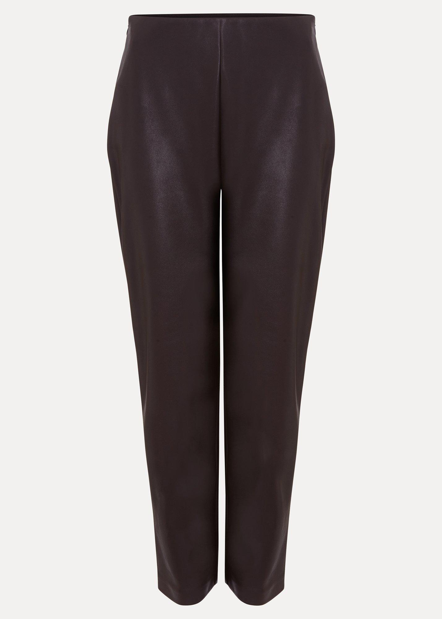 ${product-id}-Mya Brown PU Crop Trouser-Brown-${view-type}