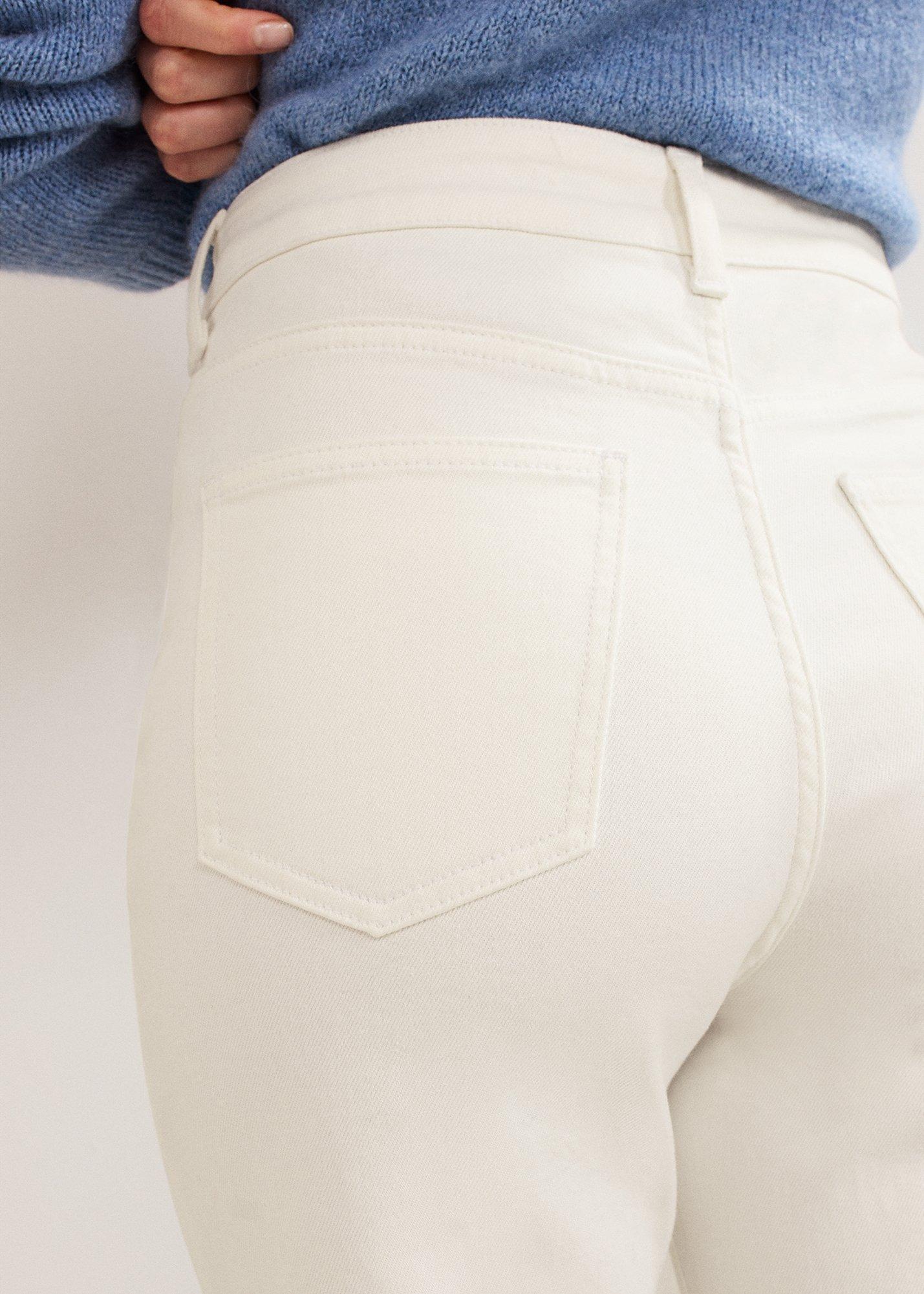 Lexi Ecru Crop Straight Jean 