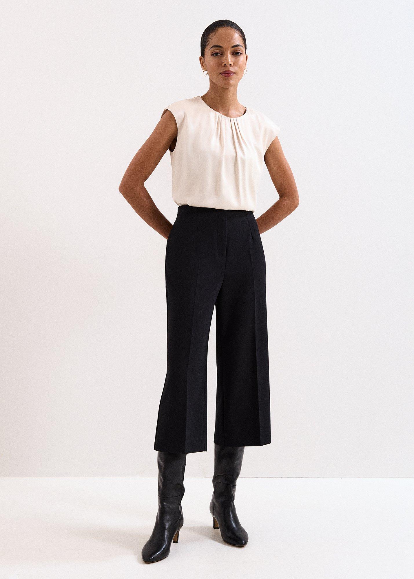 Aubrielle Black Culotte Trousers