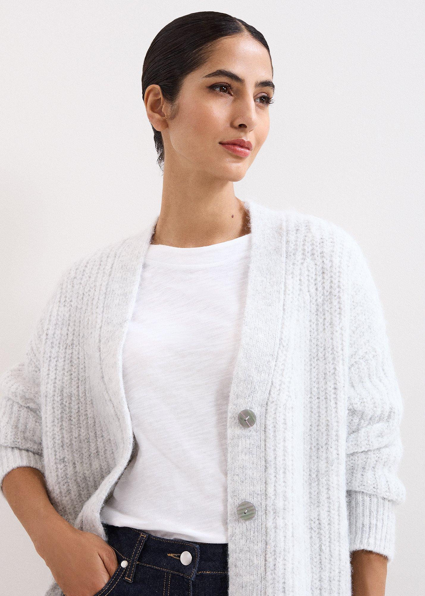 ${product-id}-Marianne Sequin Textured Cardigan-Pale Grey-${view-type}