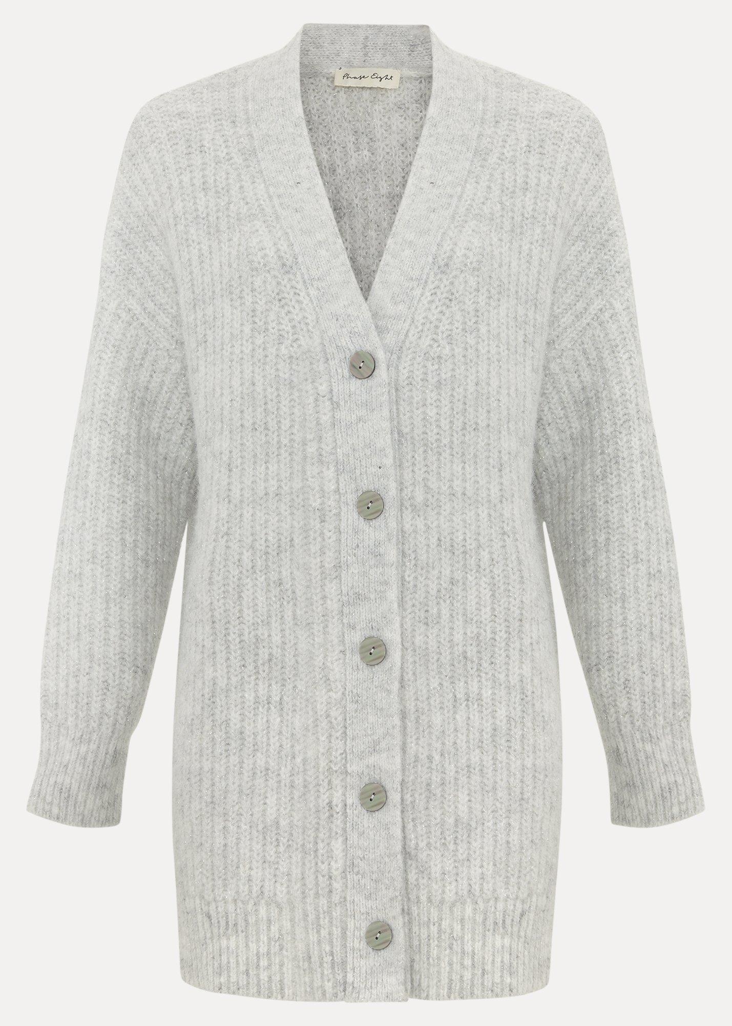 ${product-id}-Marianne Sequin Textured Cardigan-Pale Grey-${view-type}