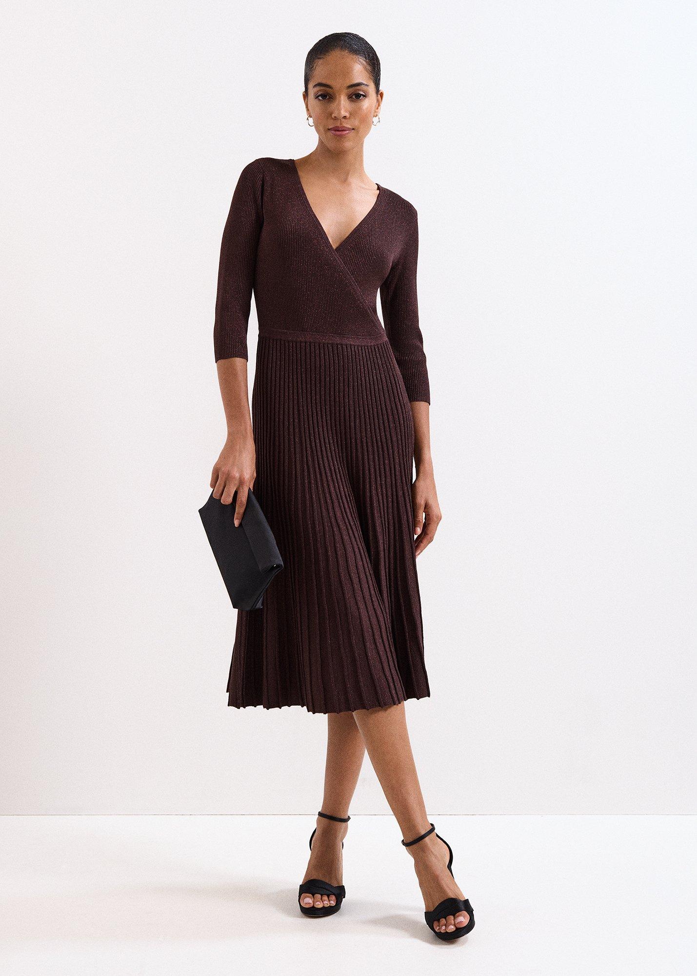 Mina schimmerndes Midikleid