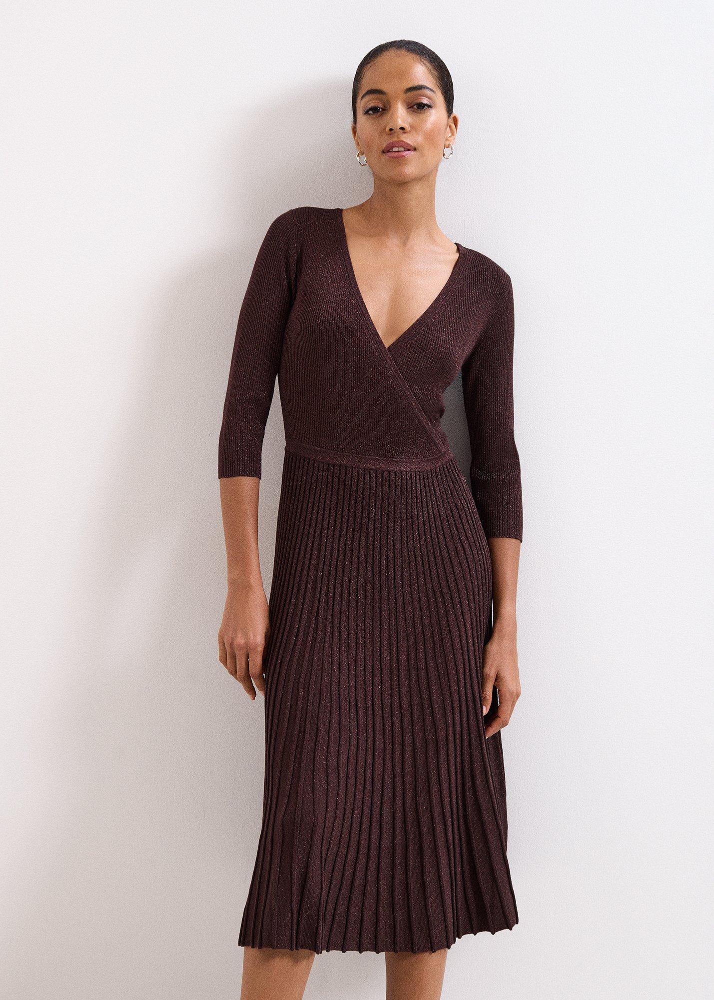 ${product-id}-Mina Shimmer Wrap Midi Dress-Bronze-${view-type}