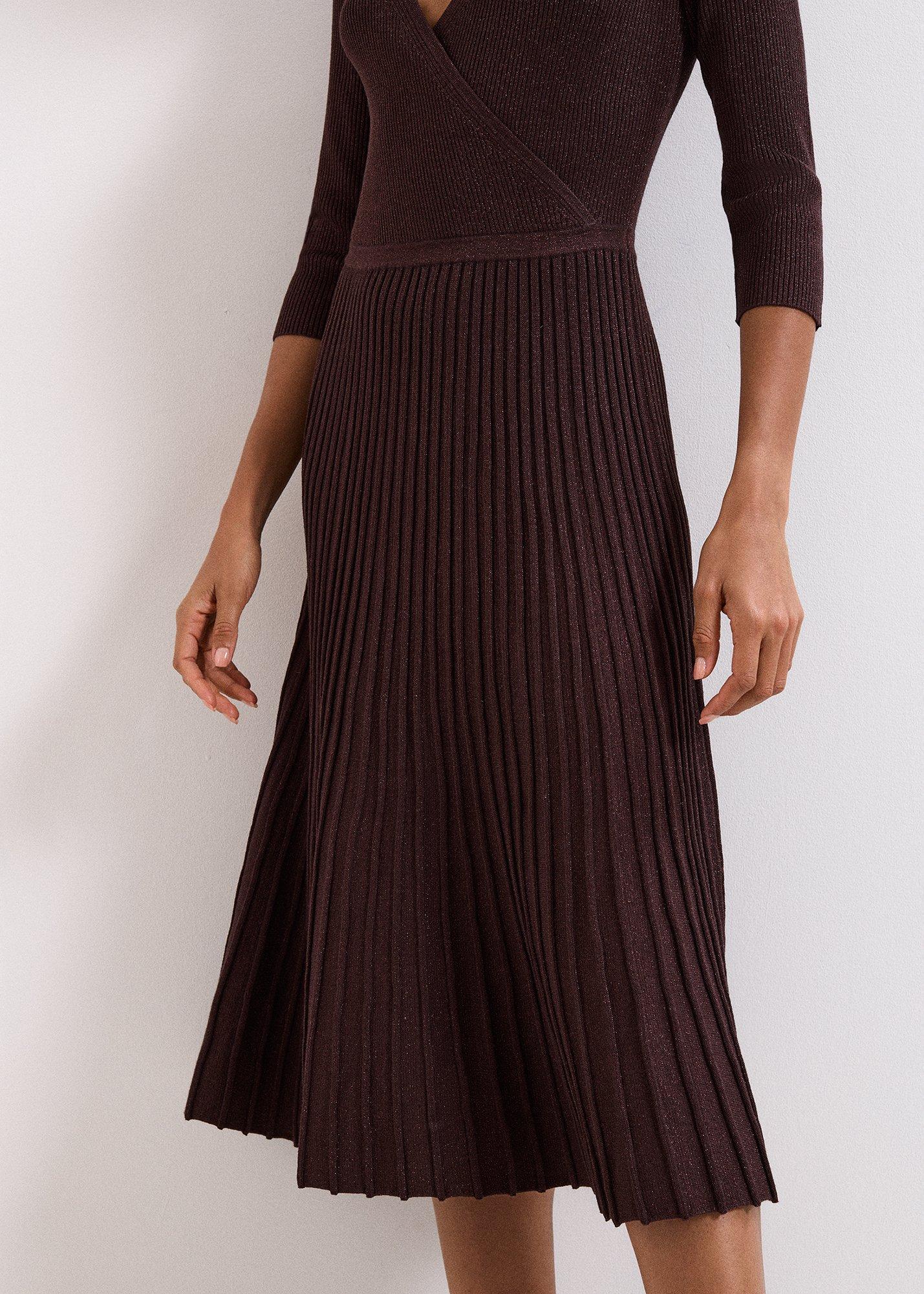 ${product-id}-Mina Shimmer Wrap Midi Dress-Bronze-${view-type}