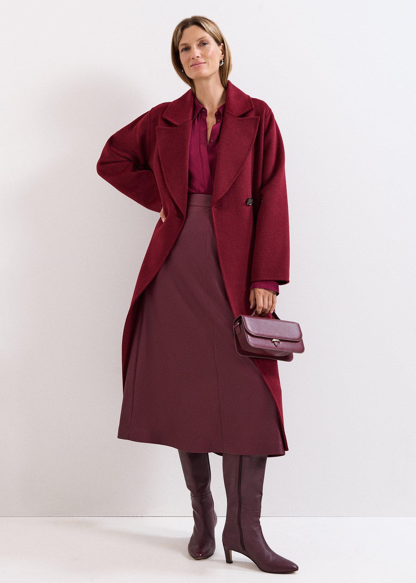 Novie Burgundy Satin Shirt