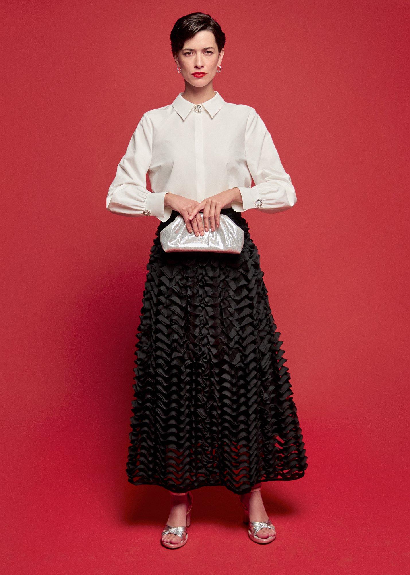 Talis Textured Midi Skirt