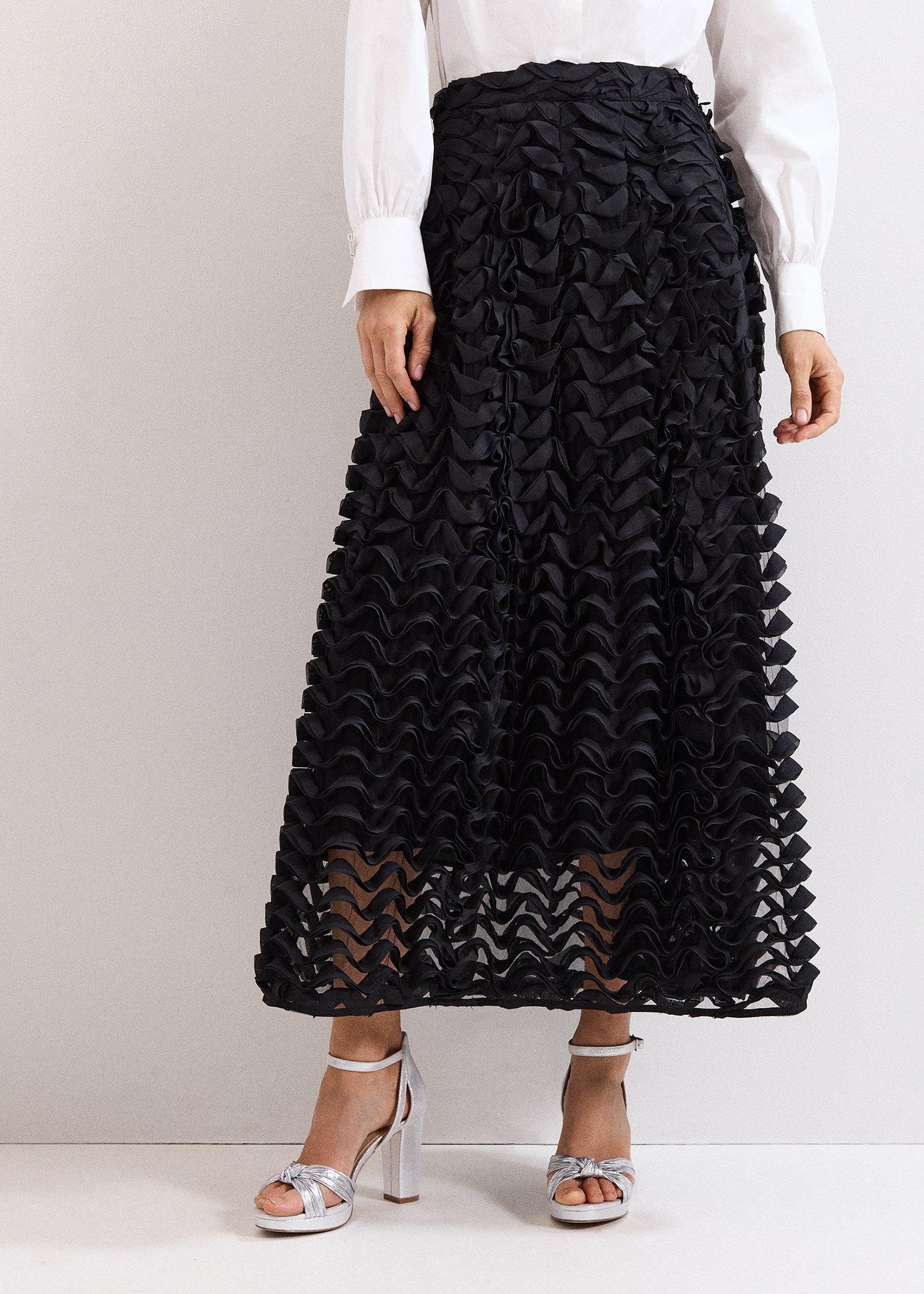 Talis Textured Midi Skirt