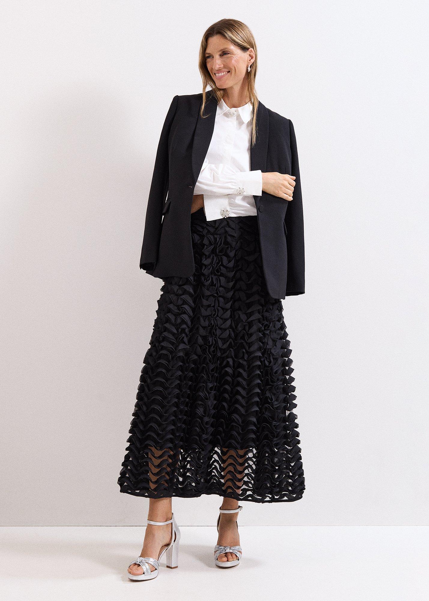 ${product-id}-Talis Textured Tulle Full Midi Skirt-Black-${view-type}