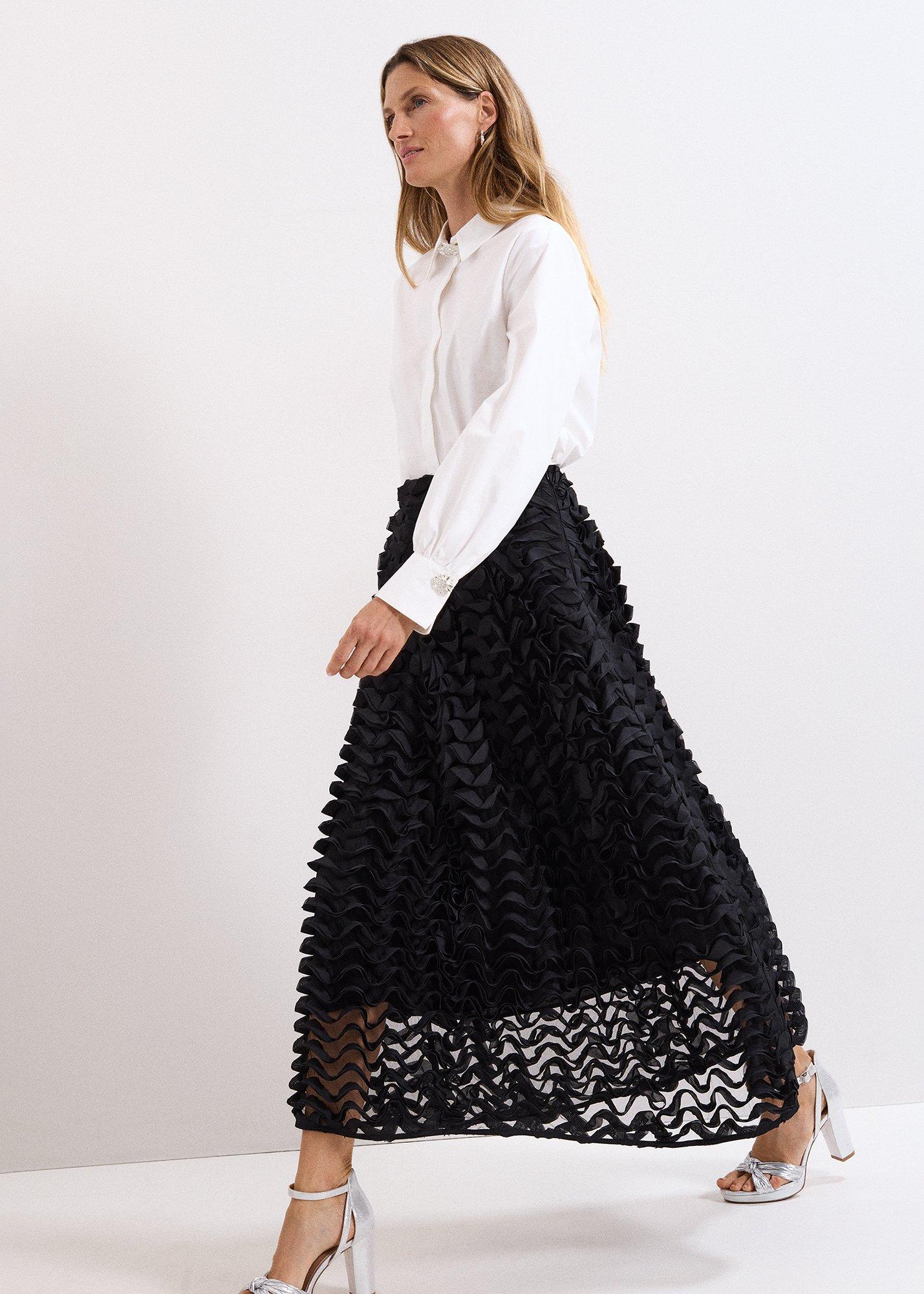 ${product-id}-Talis Textured Tulle Full Midi Skirt-Black-${view-type}