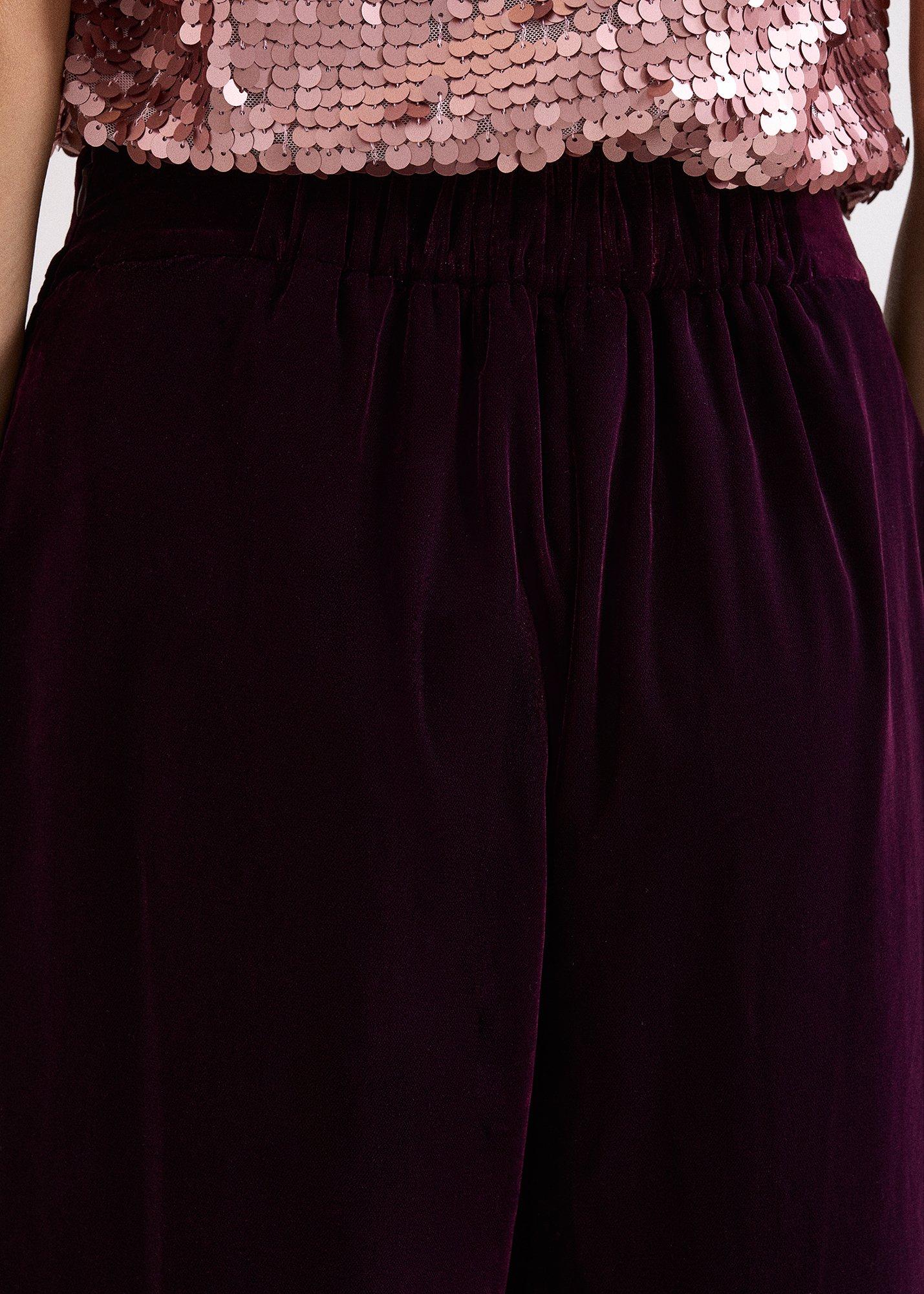 ${product-id}-Petite Valentina Velvet Wide Leg Trouser-Purple-${view-type}
