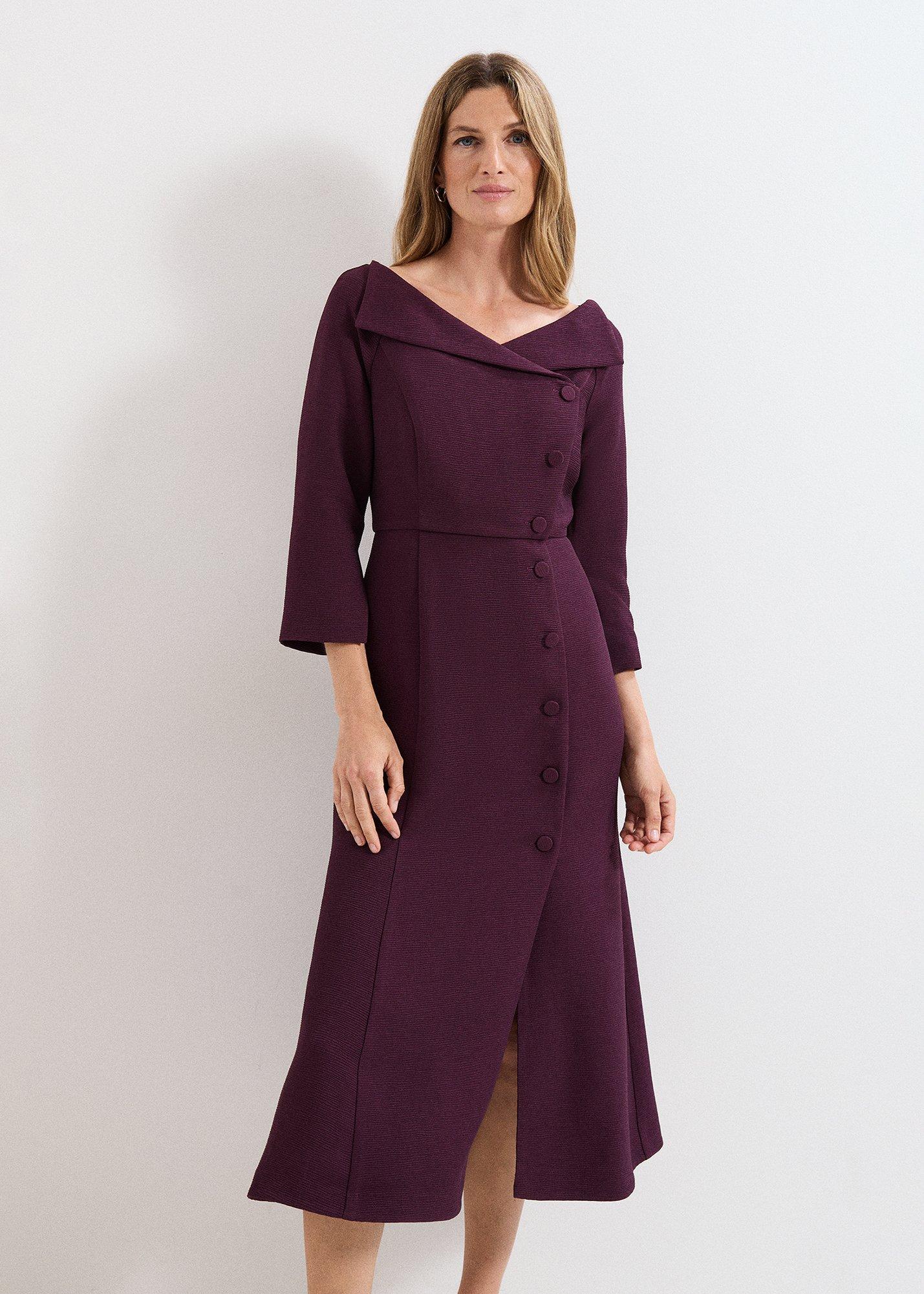 ${product-id}-Sienna Burgundy Tux Midi Dress-Burgundy-${view-type}