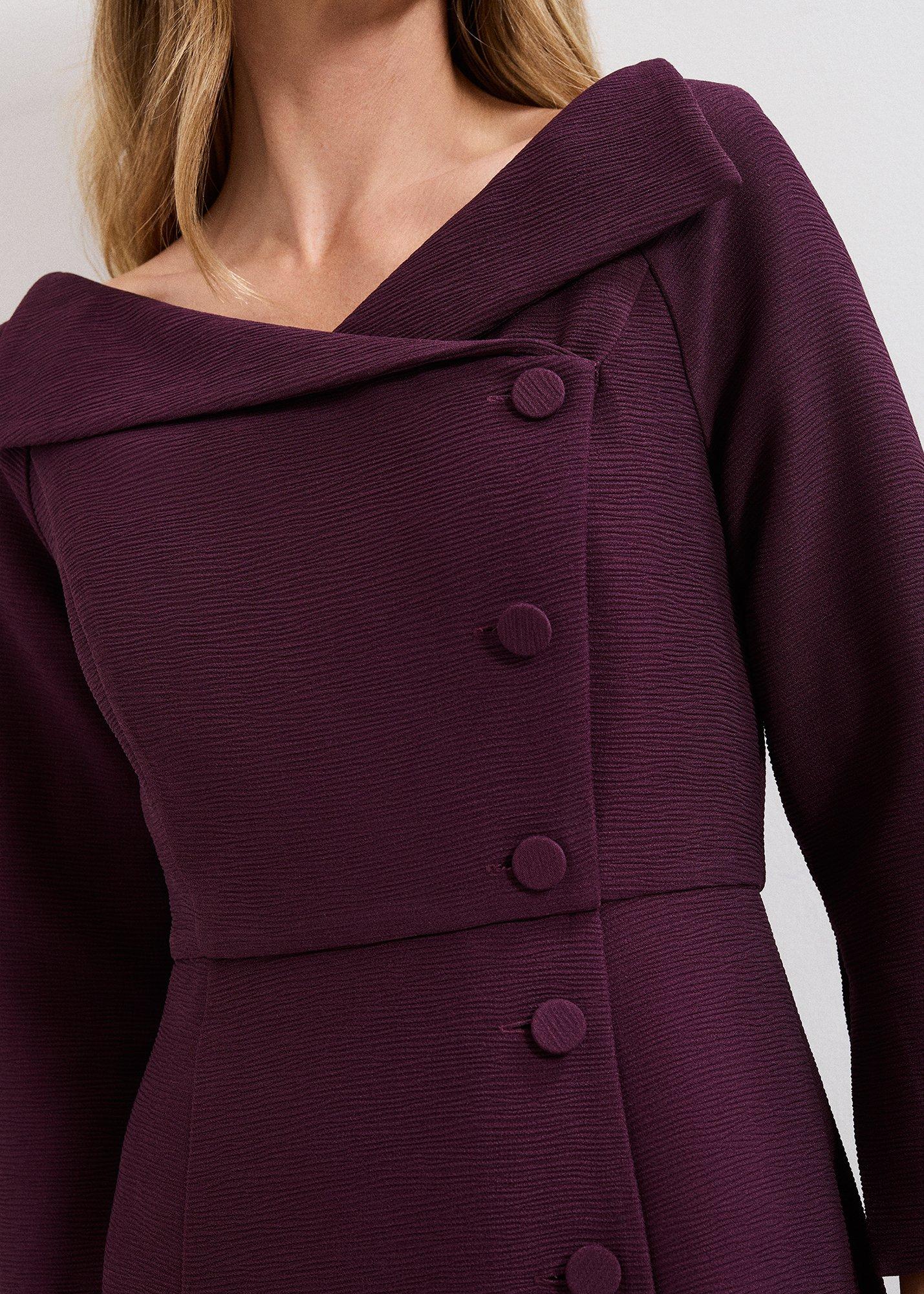 ${product-id}-Sienna Burgundy Tux Midi Dress-Burgundy-${view-type}