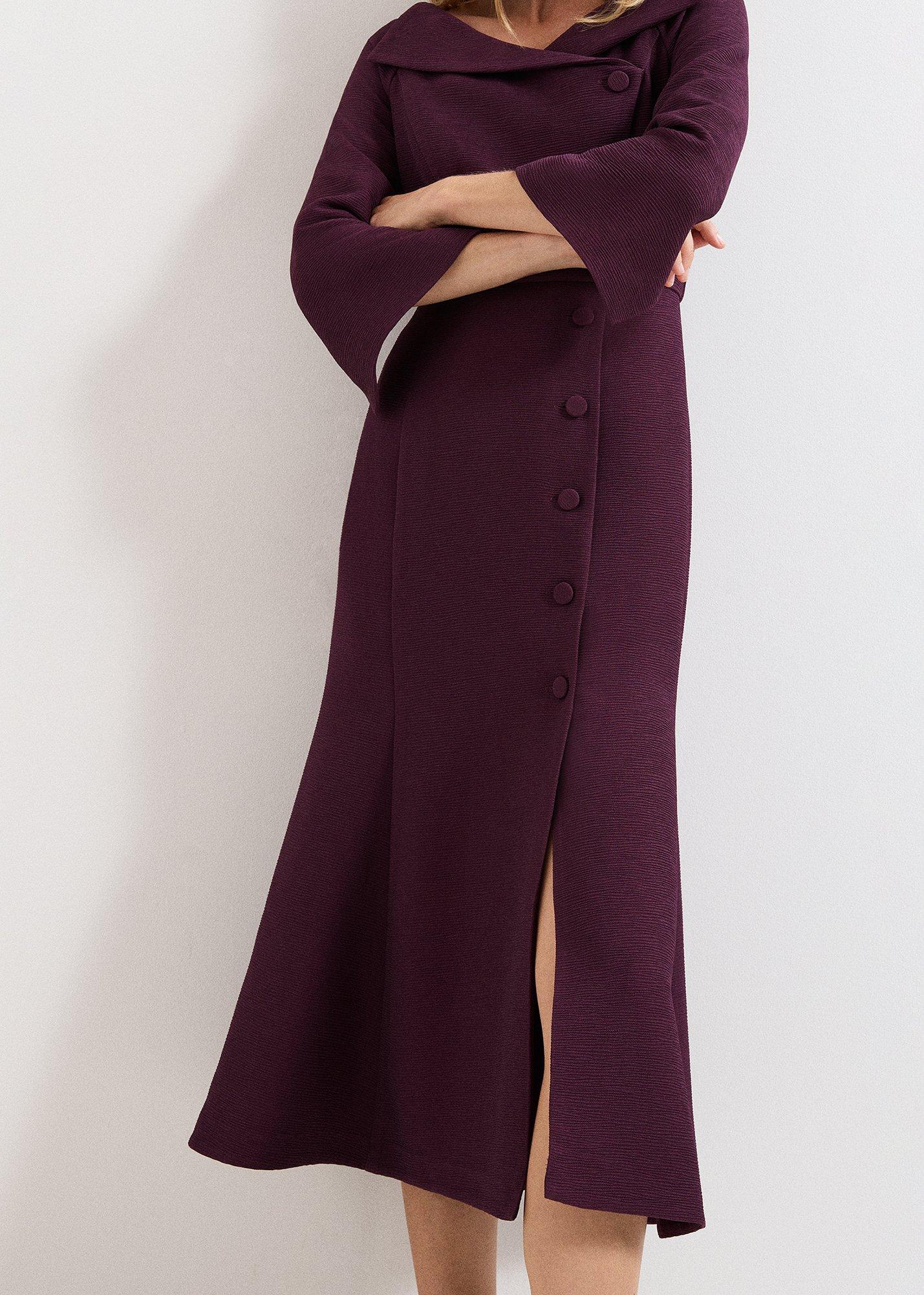 ${product-id}-Petite Burgundy Sienna Tux Midi Dress-Burgundy-${view-type}