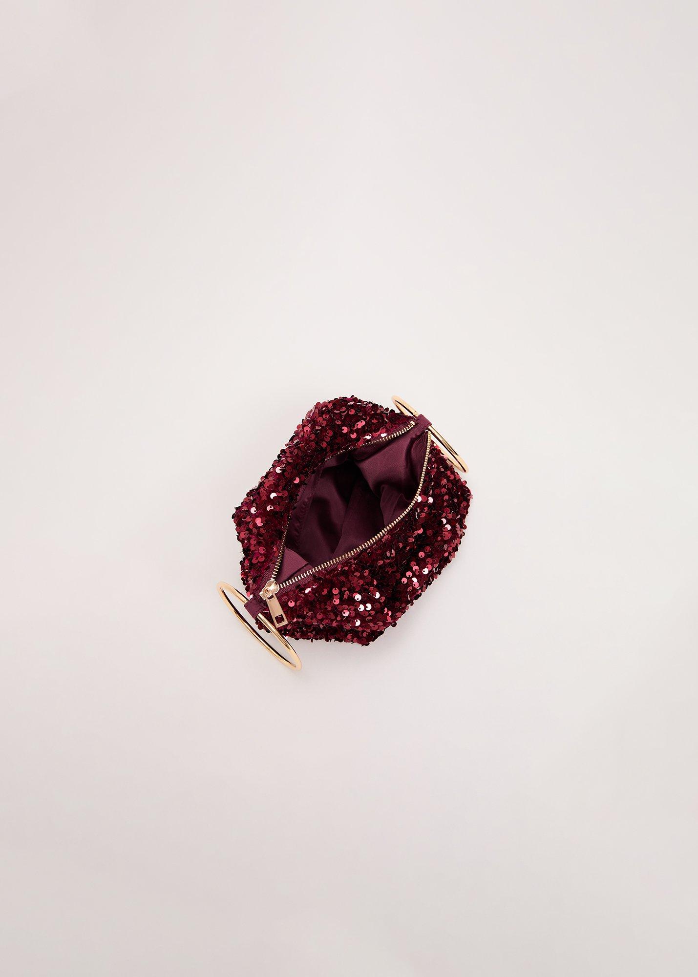 ${product-id}-All Over Sequin Clutch Bag-Dark Red-${view-type}