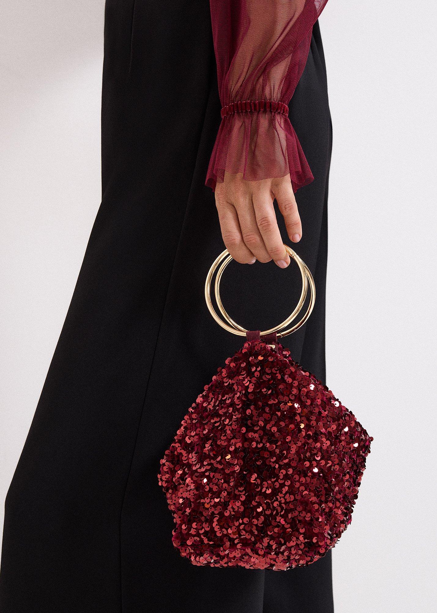 ${product-id}-All Over Sequin Clutch Bag-Dark Red-${view-type}
