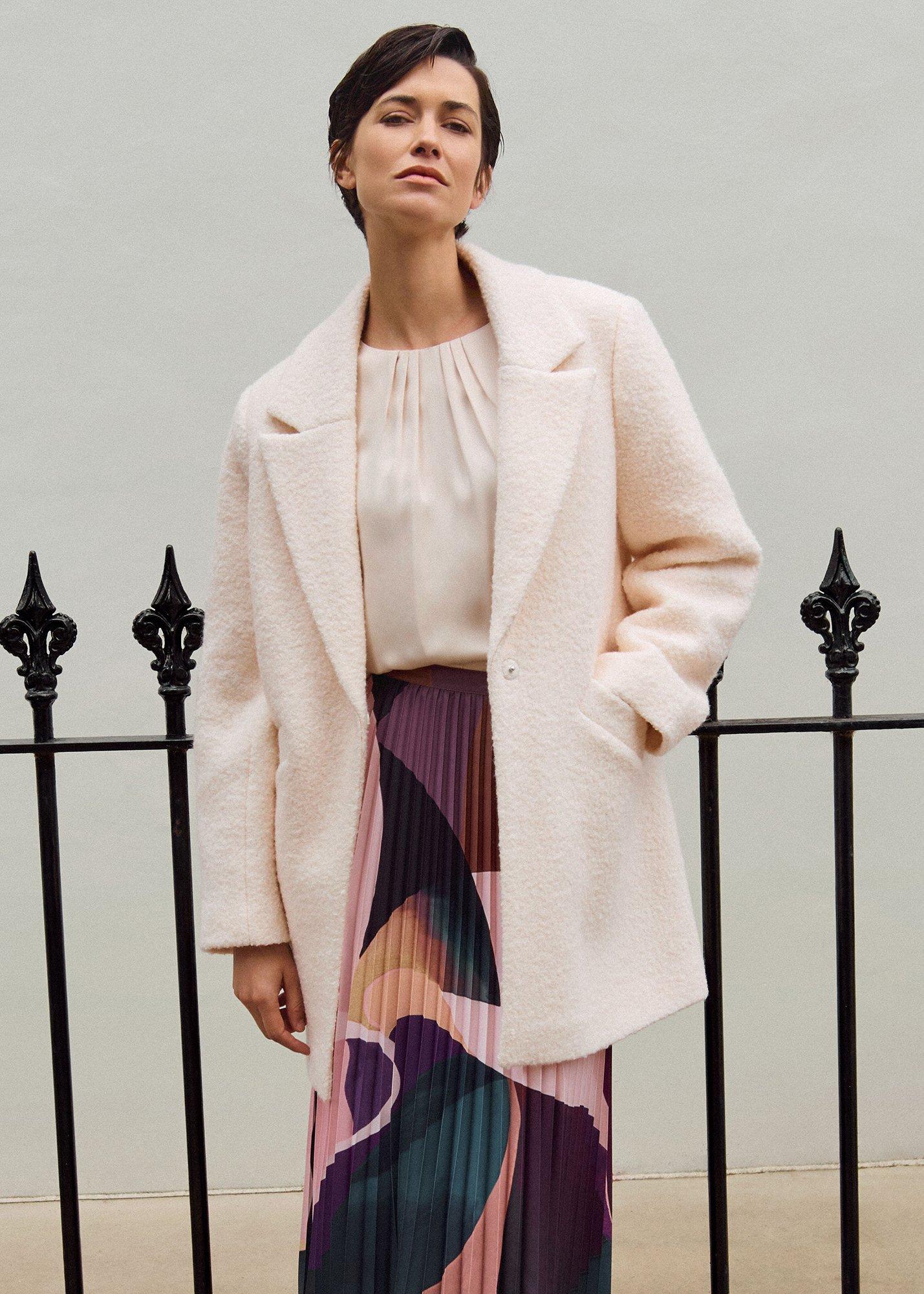 Malin Cream Wool Coat